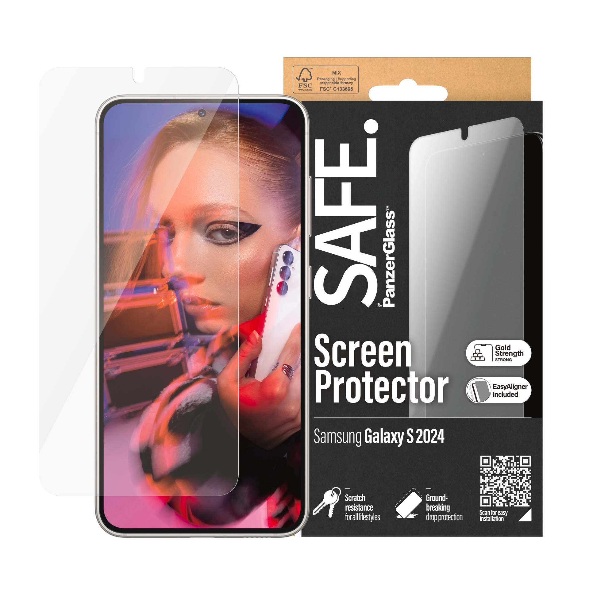 Displayschutzglas »Ultra Wide Fit Screen Protector«, für Samsung Galaxy S24,...