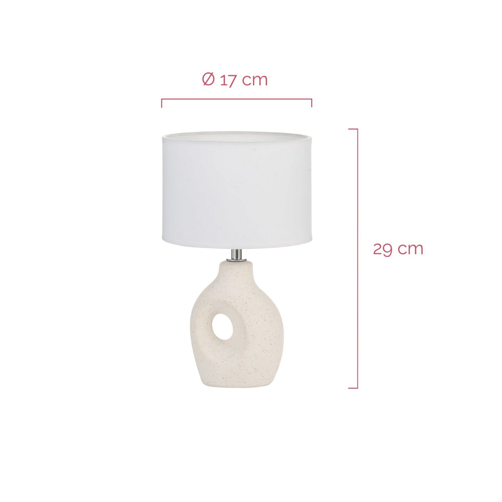 Pauleen Tischleuchte »Pure Crush max20W Weiß/Beige 230V Stoff/Keramik« E14 E14