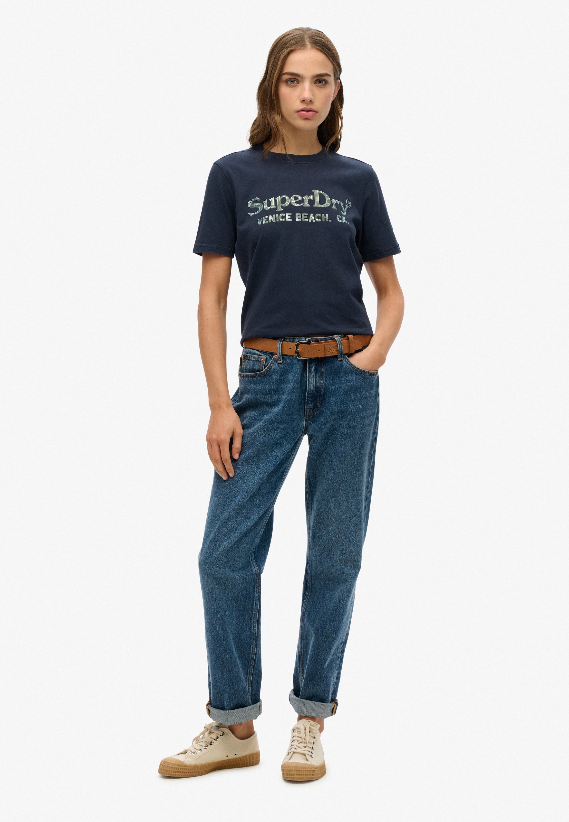 Superdry Kurzarmshirt »VENUE METALLIC RELAXED TEE«