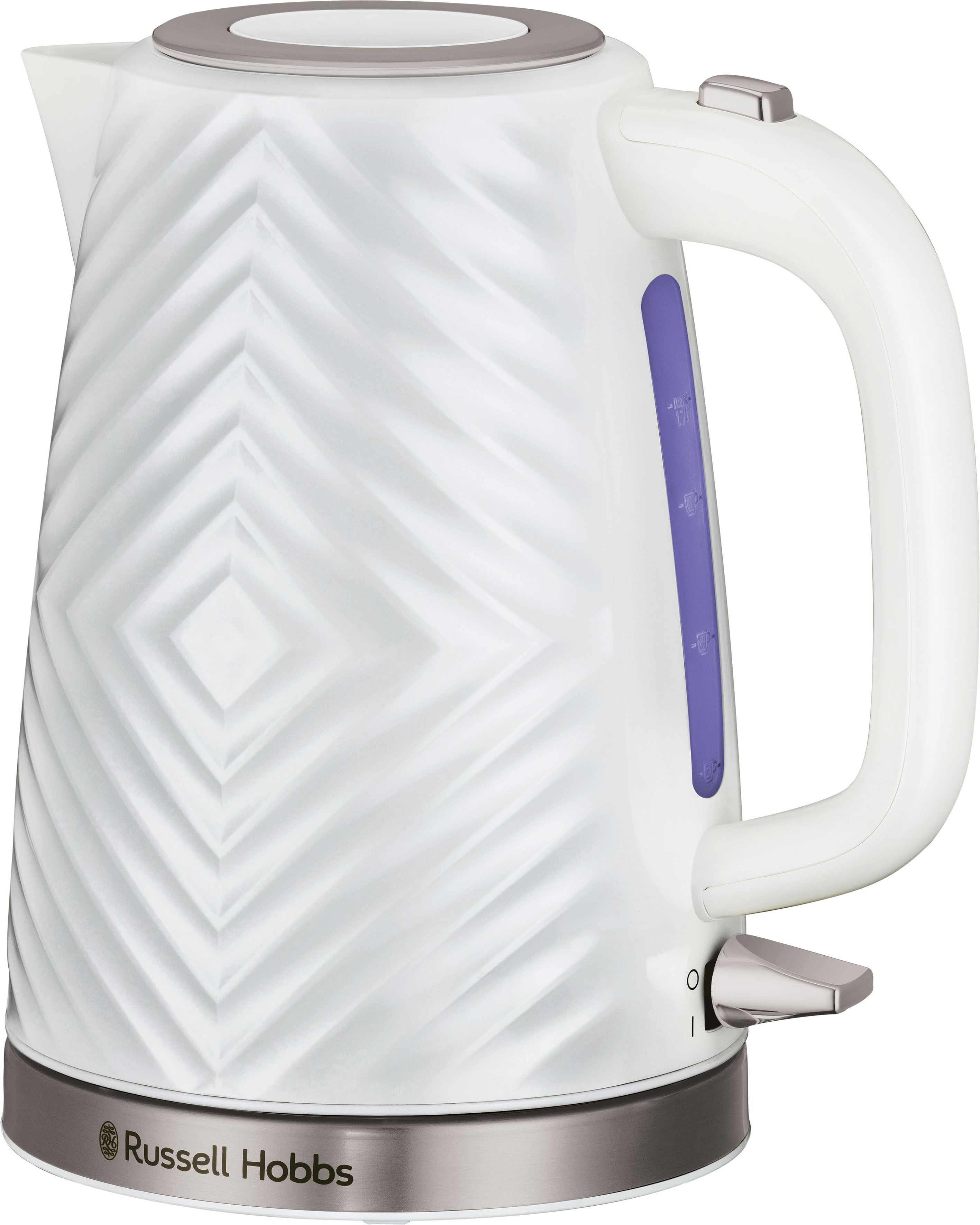 RUSSELL HOBBS Wasserkocher "Groove 26381-70, weiß, 1,7 l, 2.400 Watt, herausnehmbarer Kalkfilter" 1,7 l 2400 W