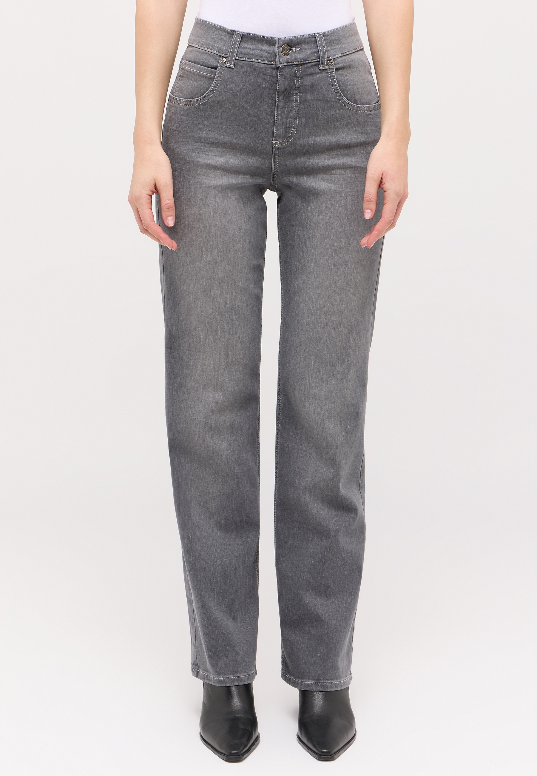 ANGELS Stretch-Jeans "LARA" weite Passform, aus Baumwollmischung, mit Metal günstig online kaufen