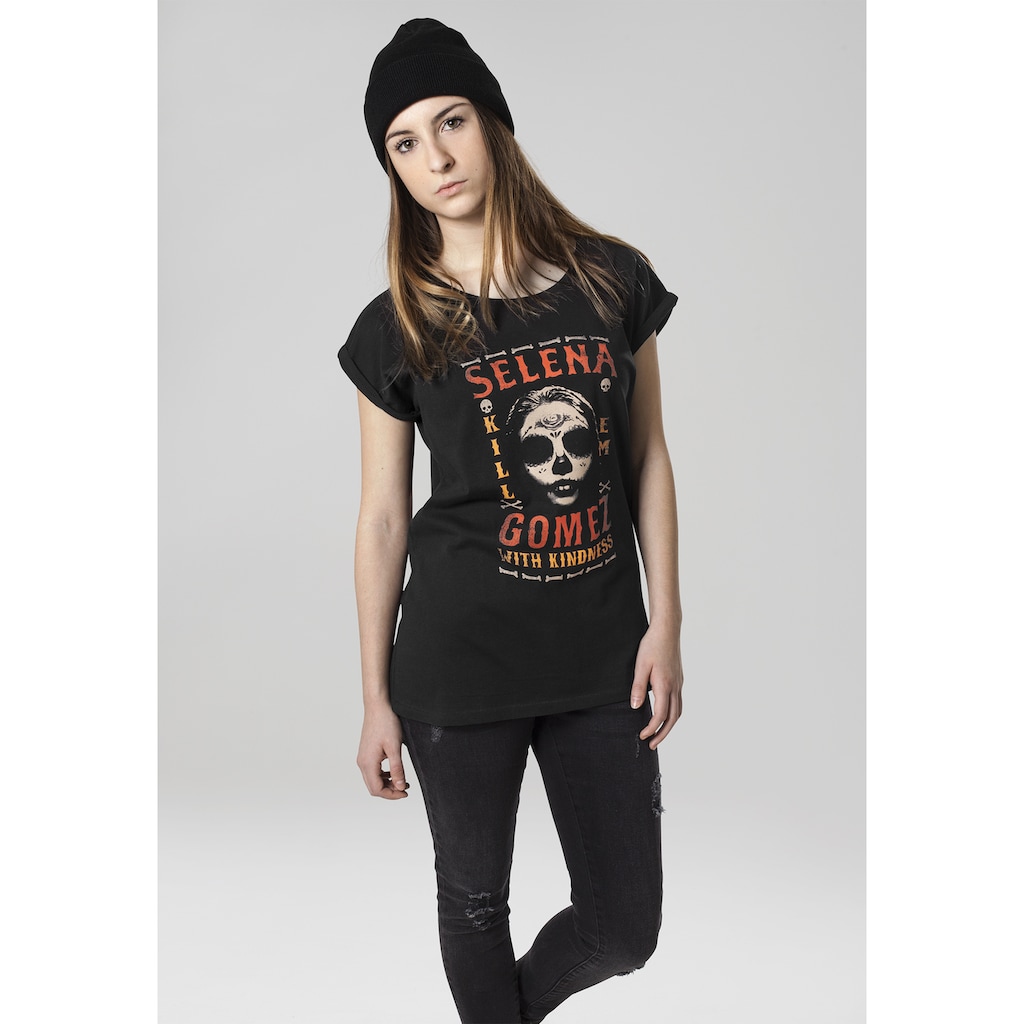 Merchcode T-Shirt »Damen Ladies Selena Gomez Kill Em Skull Tee«, (1 tlg.)