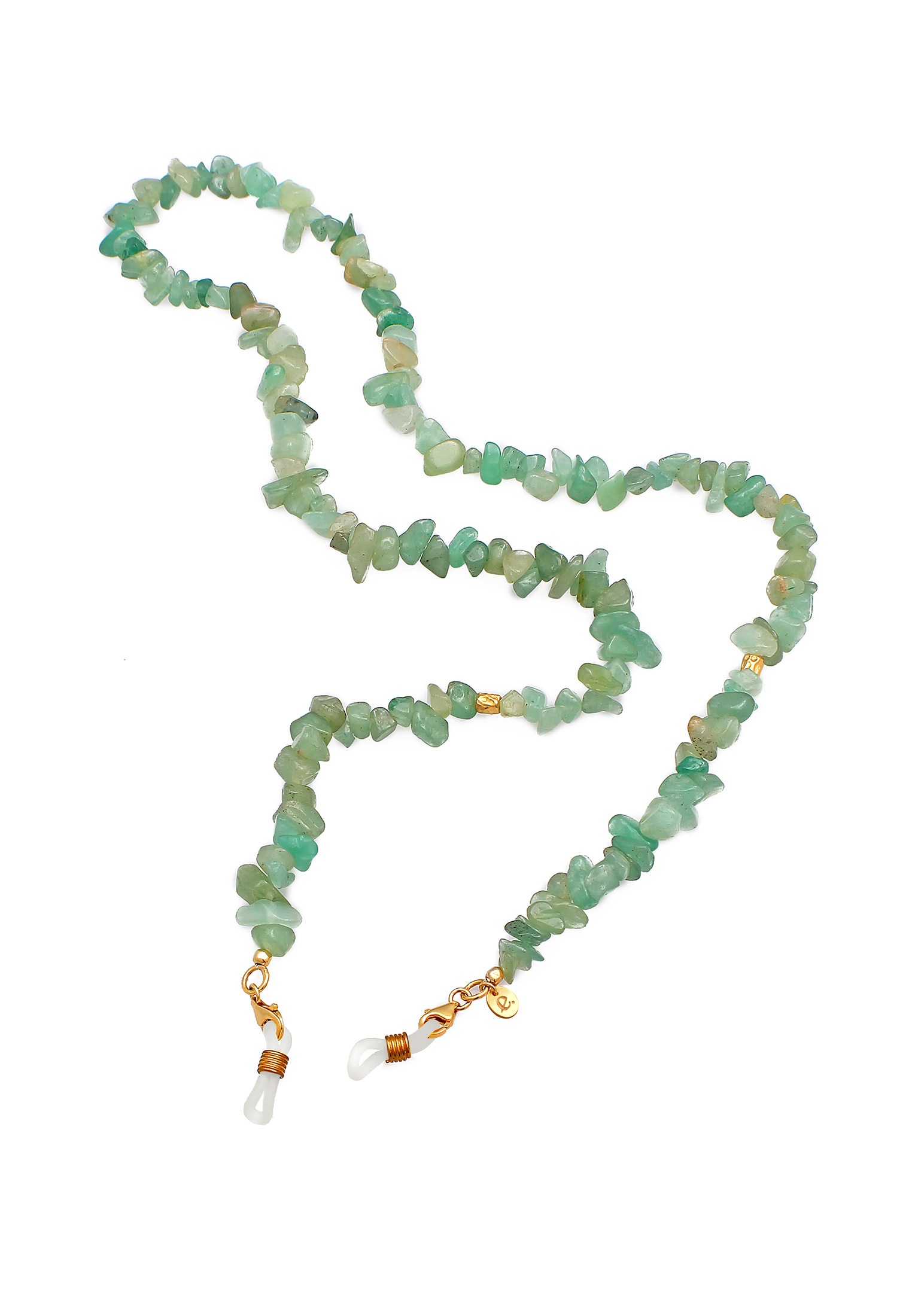 Elli Premium Schmuckset »Schmuckzubehör Brillenkette Aventurin Beads 925 Silber« ()