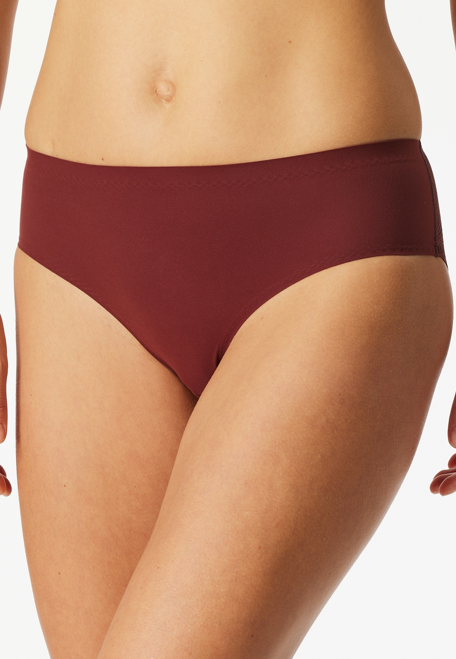 Schiesser Taillenslip "Invisible Soft Lace" 0, Single Jersey, Lasercut-Abschlüsse, Spitzeneinsatz hinten