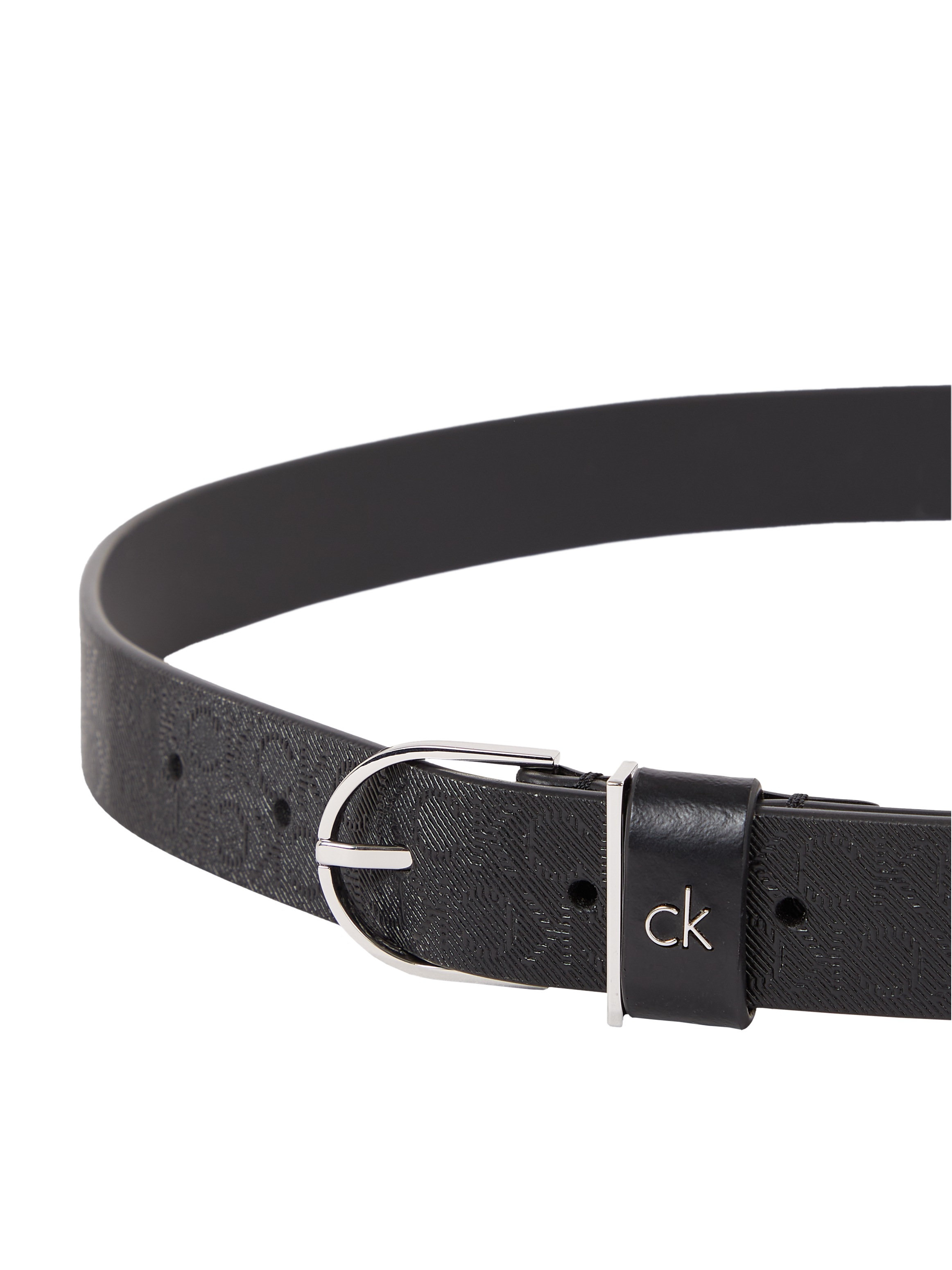 Thumbnail - Calvin Klein Ledergürtel "CK METAL ROUND BUCKLE 2.5 MONO" mit Logoschriftzug
