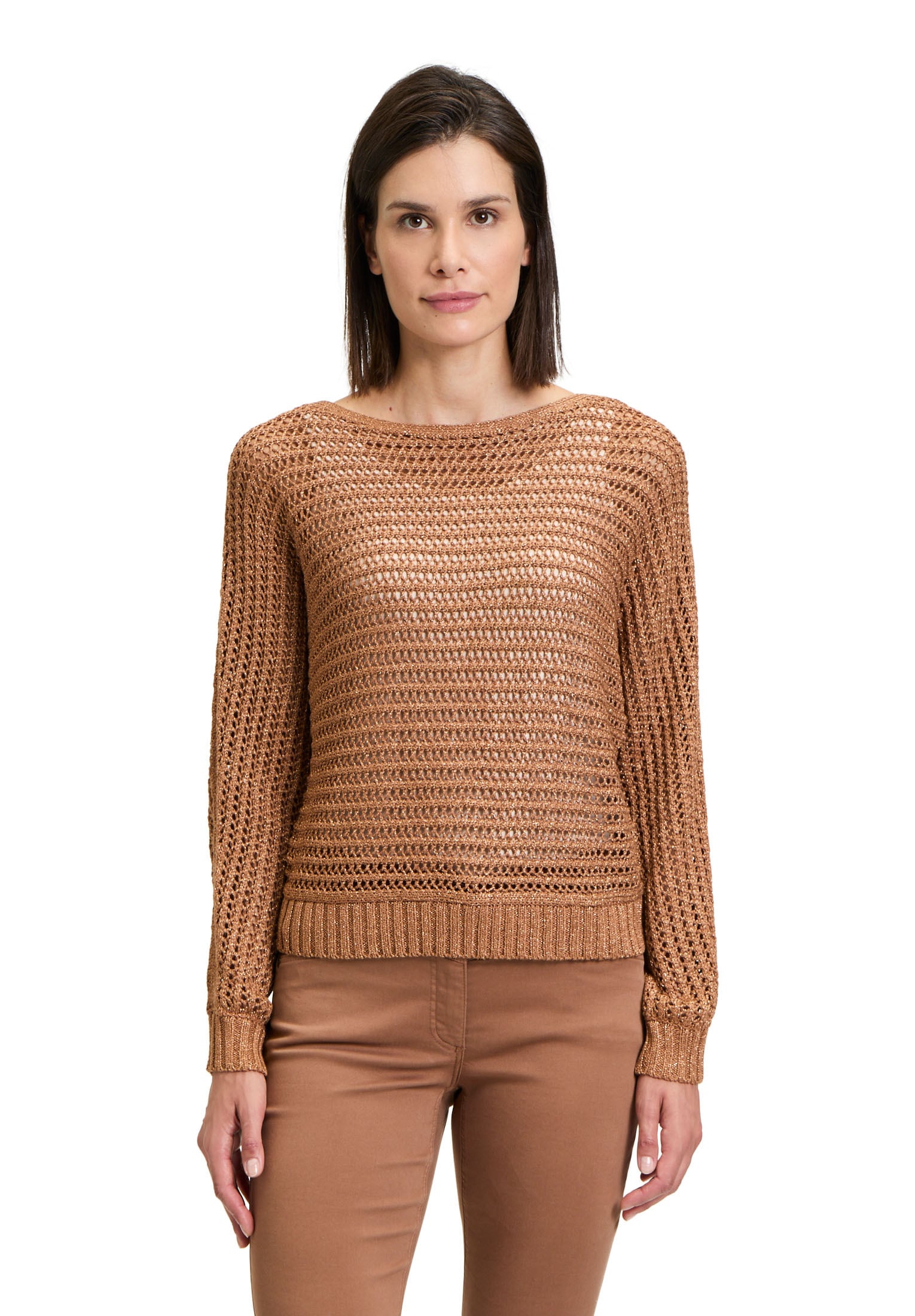 Betty Barclay Strickpullover "Betty Barclay Damen Lochstrick-Pullover mit U günstig online kaufen