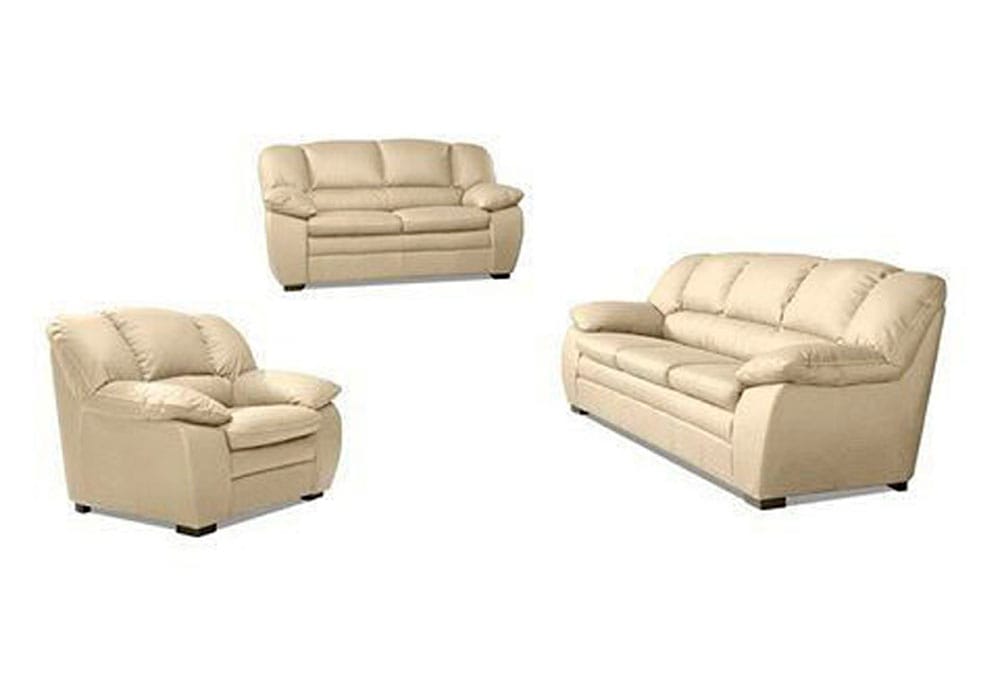 COTTA Polstergarnitur "Casino, 3tlg. Set, Sofa Wohnzimmer Garnitur, Wellenunterfederung" Set, 3 tlg. Sessel, 2-Sitzer, 2,5-Sitzer, hohe Rückenlehne