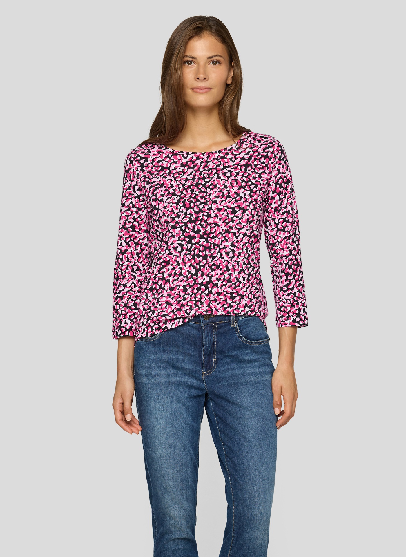 RABE Damen Print-Shirt "T-Shirt"pink, Gr. 44, 92%Baumwolle 8%Elastan, Shirts