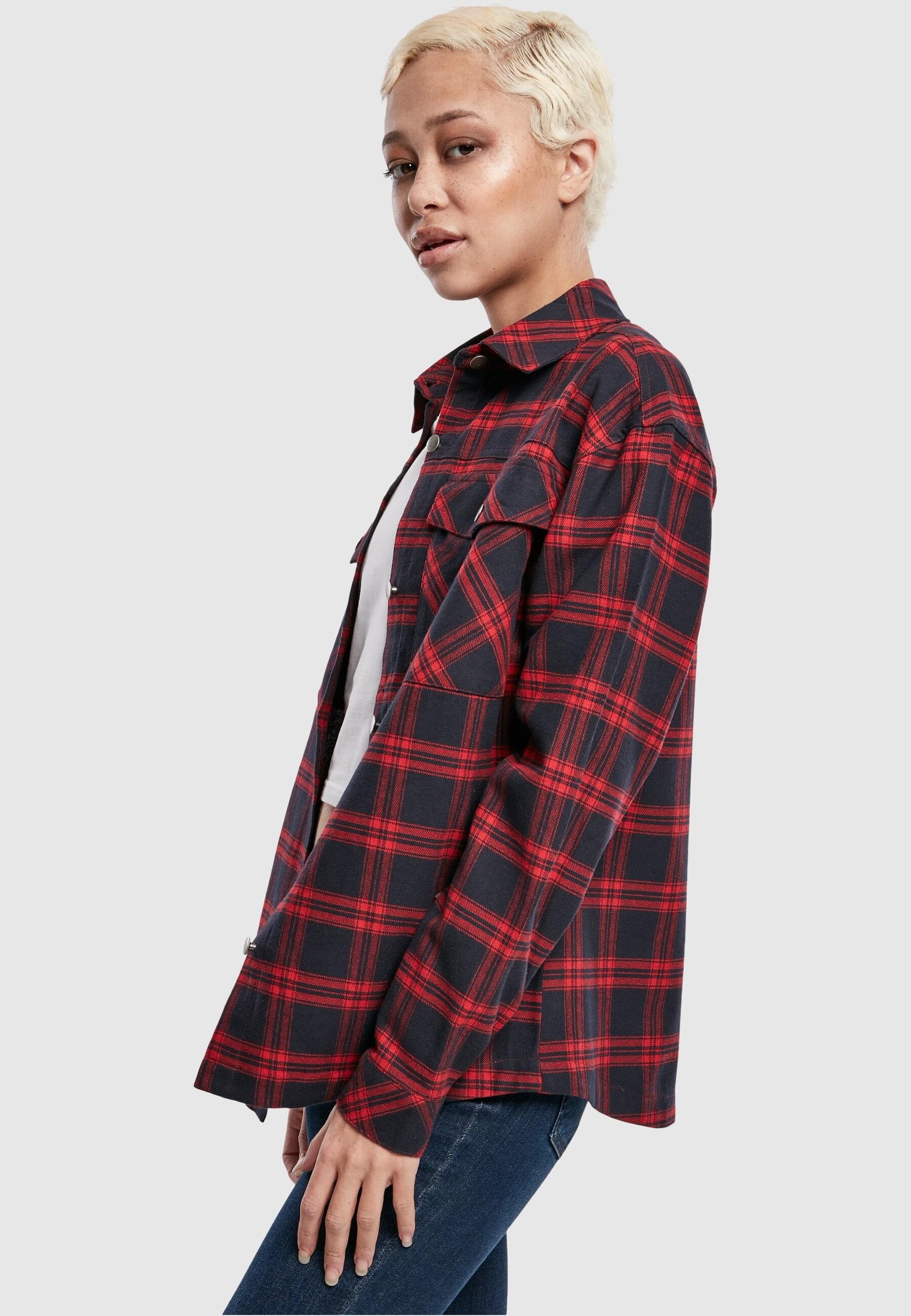 URBAN CLASSICS Langarmhemd »Urban Classics Damen Ladies Oversized Overshirt«, (1 tlg.)
