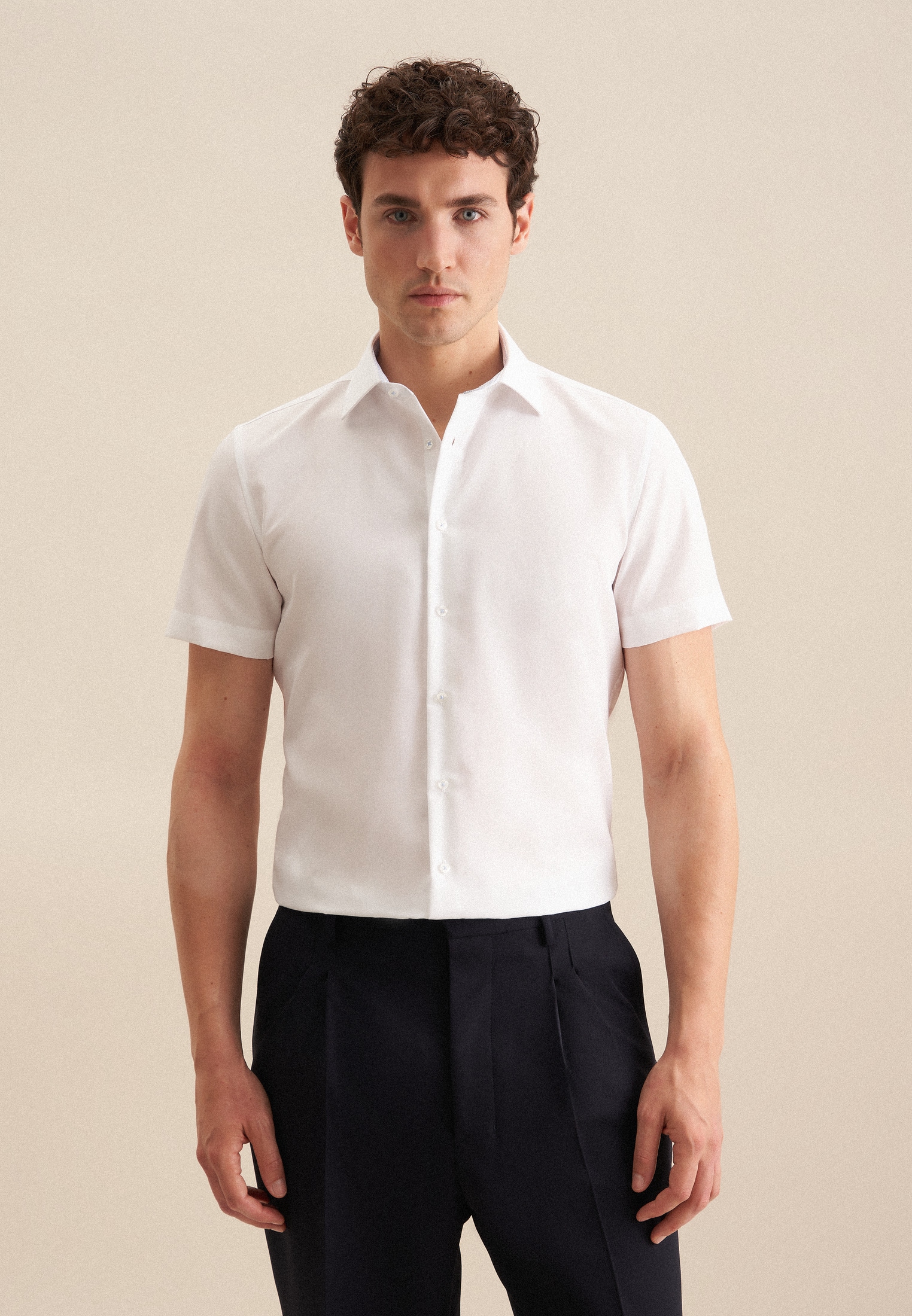 seidensticker Businesshemd "Shaped" Shaped 1/2 Kentkragen Uni günstig online kaufen