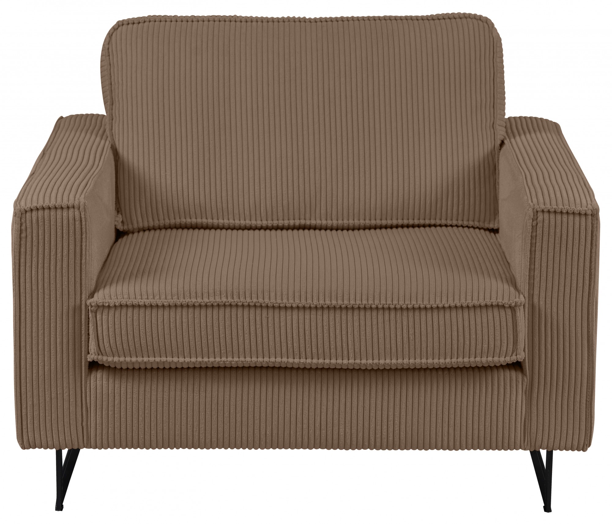 Home affaire Loveseat "Pinto 105 cm, Cord, Chenille, Lederoptik" mit Keder, günstig online kaufen