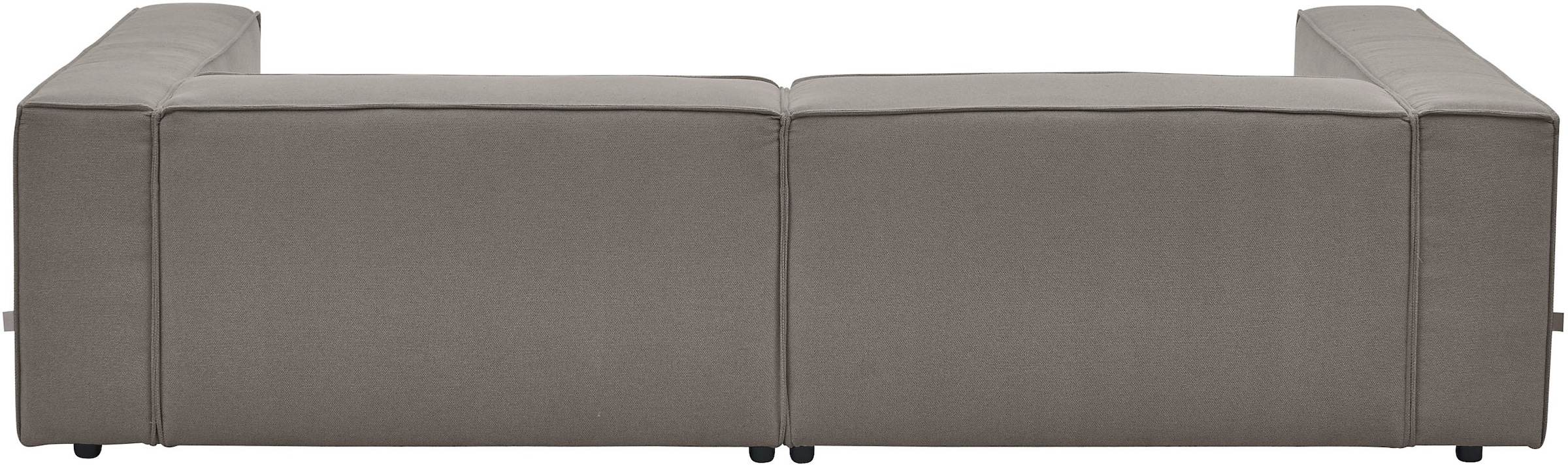 LeGer Home by Lena Gercke 3-Sitzer »PIARA, Couch mit Kedernaht, Sofa in Cord oder Leinenoptik«, schwarze Füße, bequemer Sitzkomfort
