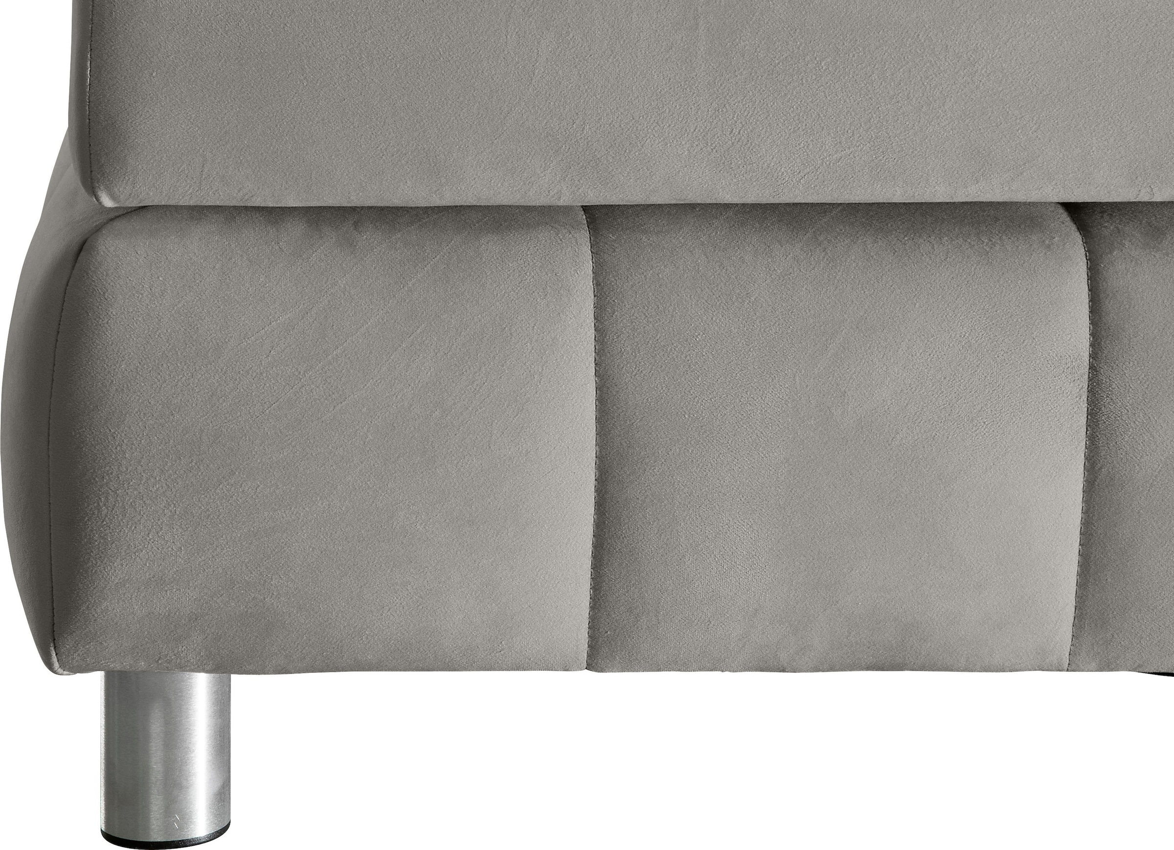 andas Boxspringbett »Salo XXL«, in Samtoptik oder Struktur, 6 Breiten in Überlänge 220cm, 4 Härtegrade