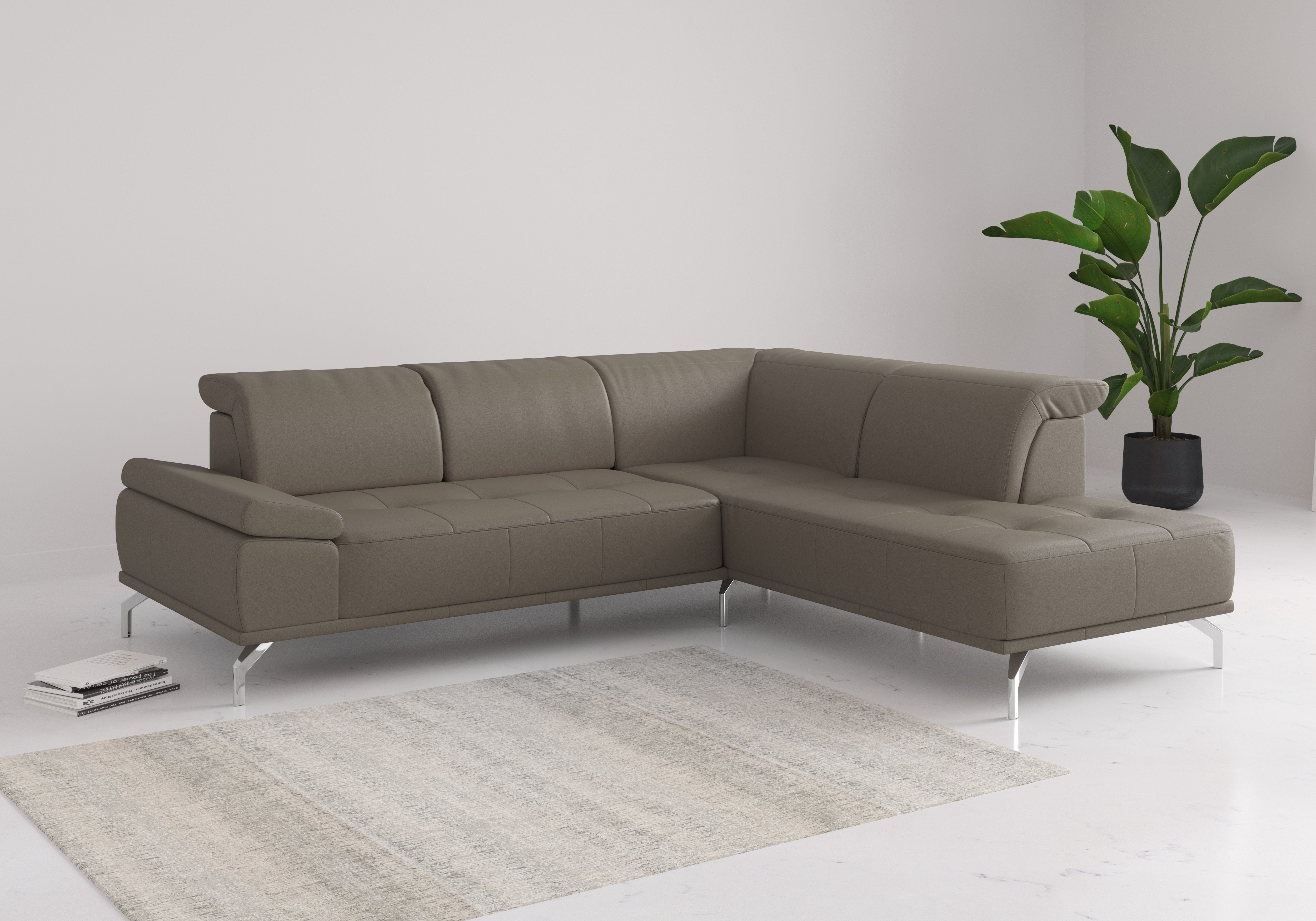 OTTO home Ecksofa "Caluna" Inkl.Sitztiefenverstellung, wahlweise mit Kopf- und Armteilverstellung