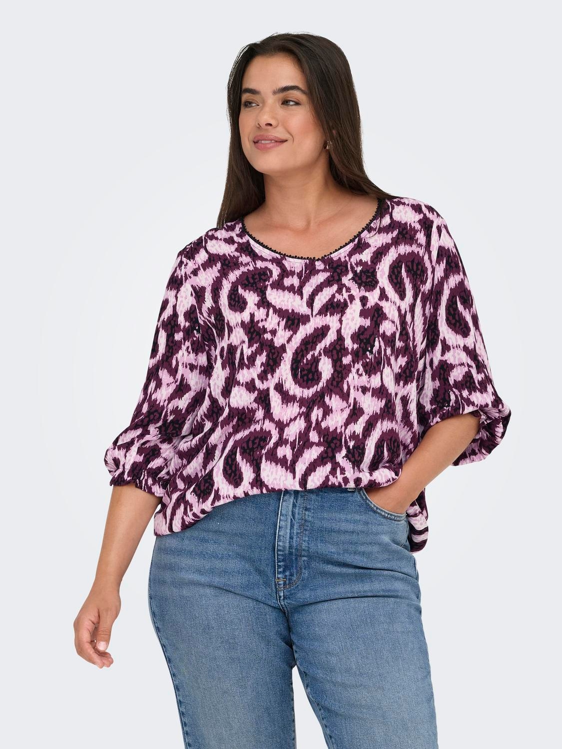 ONLY CARMAKOMA Shirtbluse "CARTYLA LIFE 3/4 BLOUSE AOP" günstig online kaufen