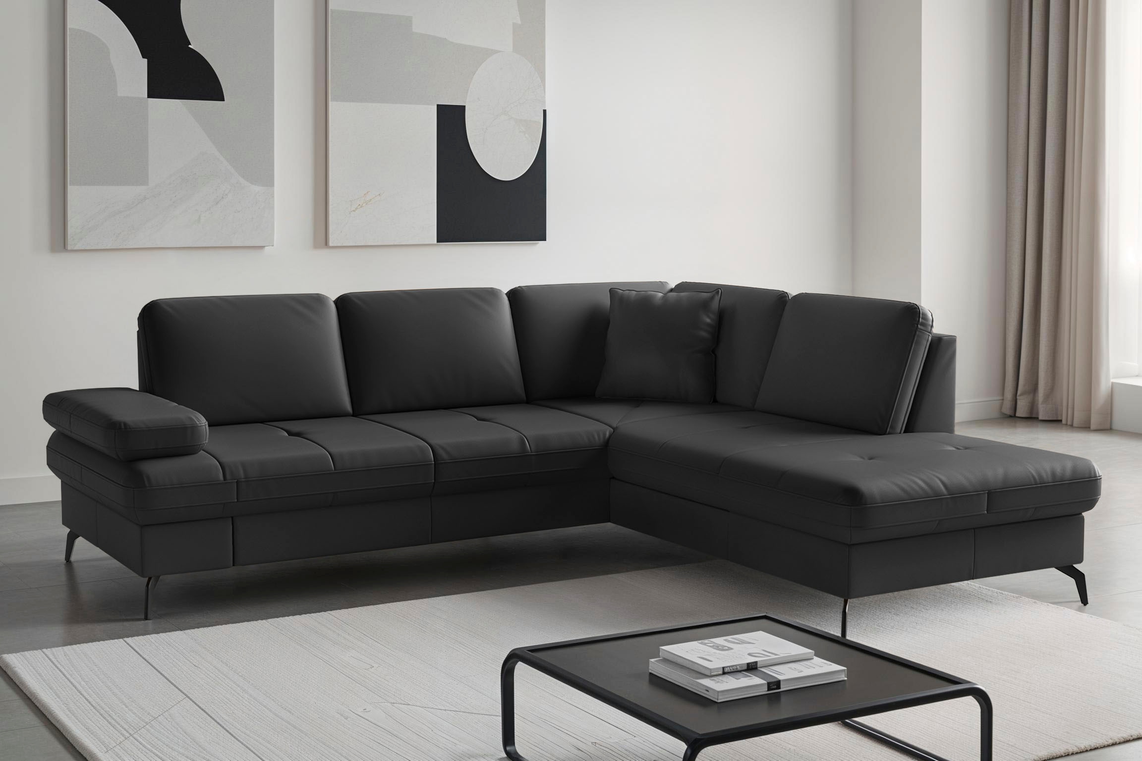 sit&more Ecksofa "Morris Jubi, Ottomane, Breite 238 cm" mit Armteilfunktion, wahlweise mit Schlaffunktion