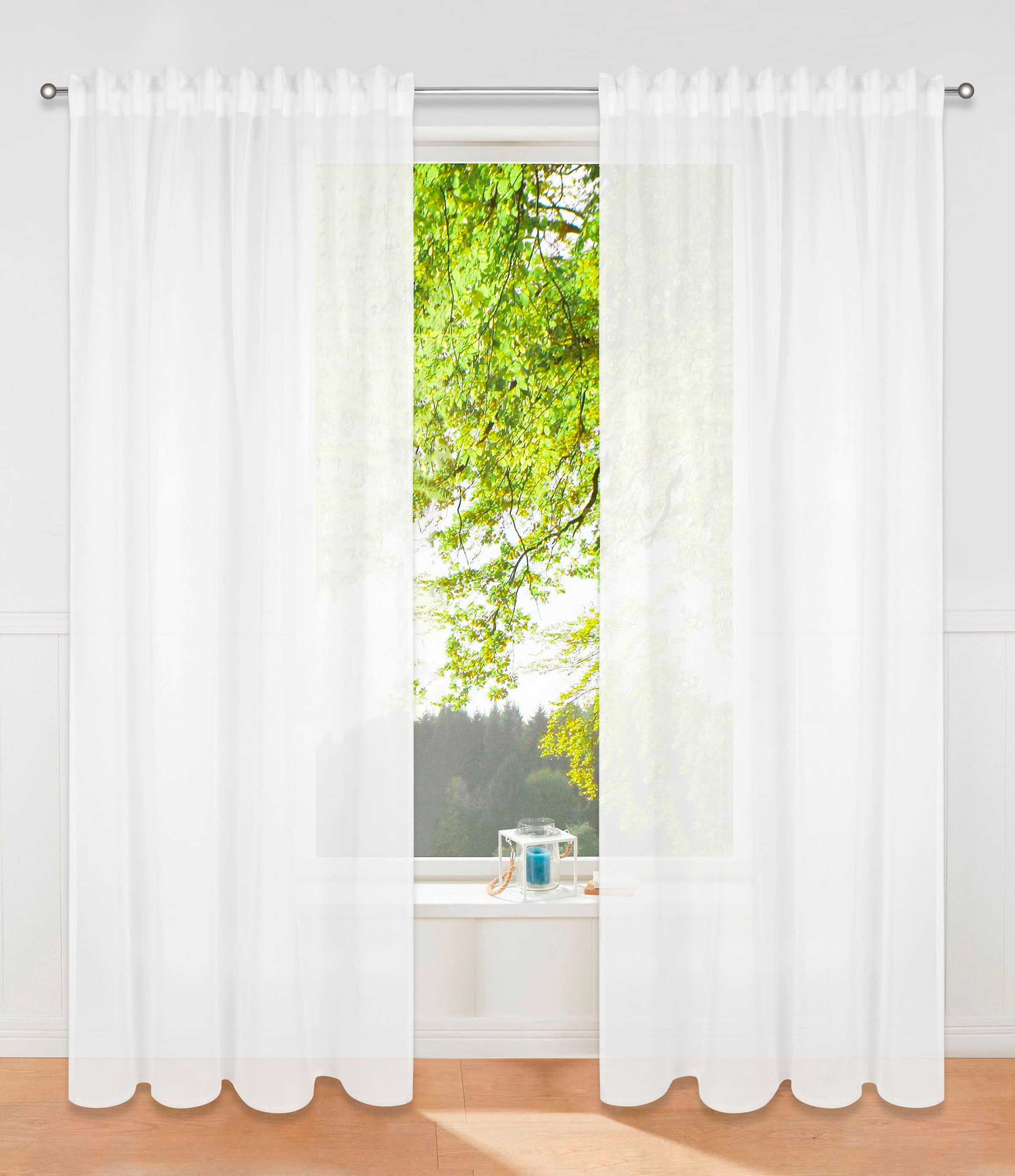 my home Gardine "Dolly" Multifunktionsband 2 Stk. tlg. gewebt, Polyester günstig online kaufen