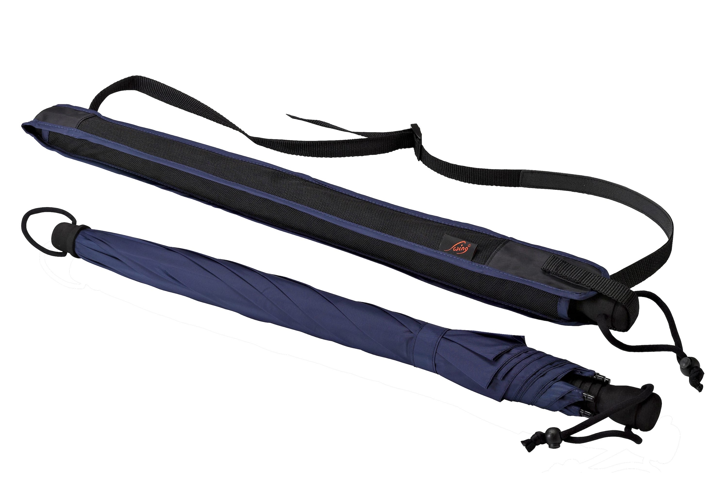 EuroSCHIRM® Stockregenschirm »Swing«, geringes Gewicht, mit Schultertragegurt an der Hülle