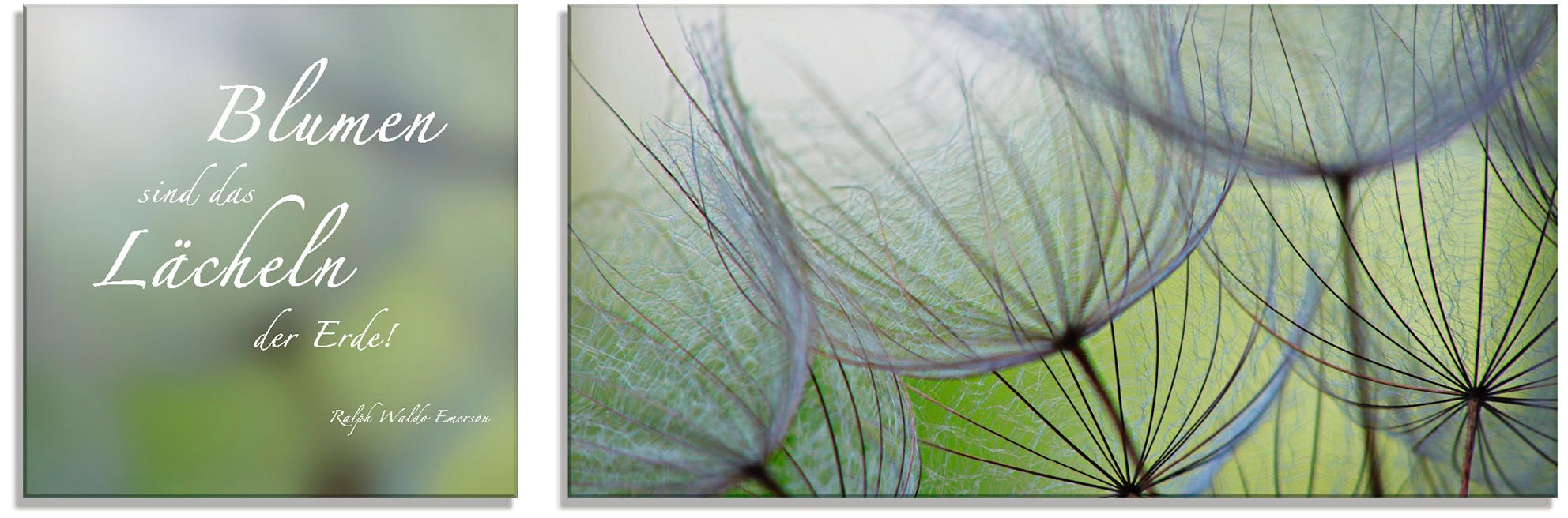 Artland Stiklinis paveikslas »Zitatenbild Pust...