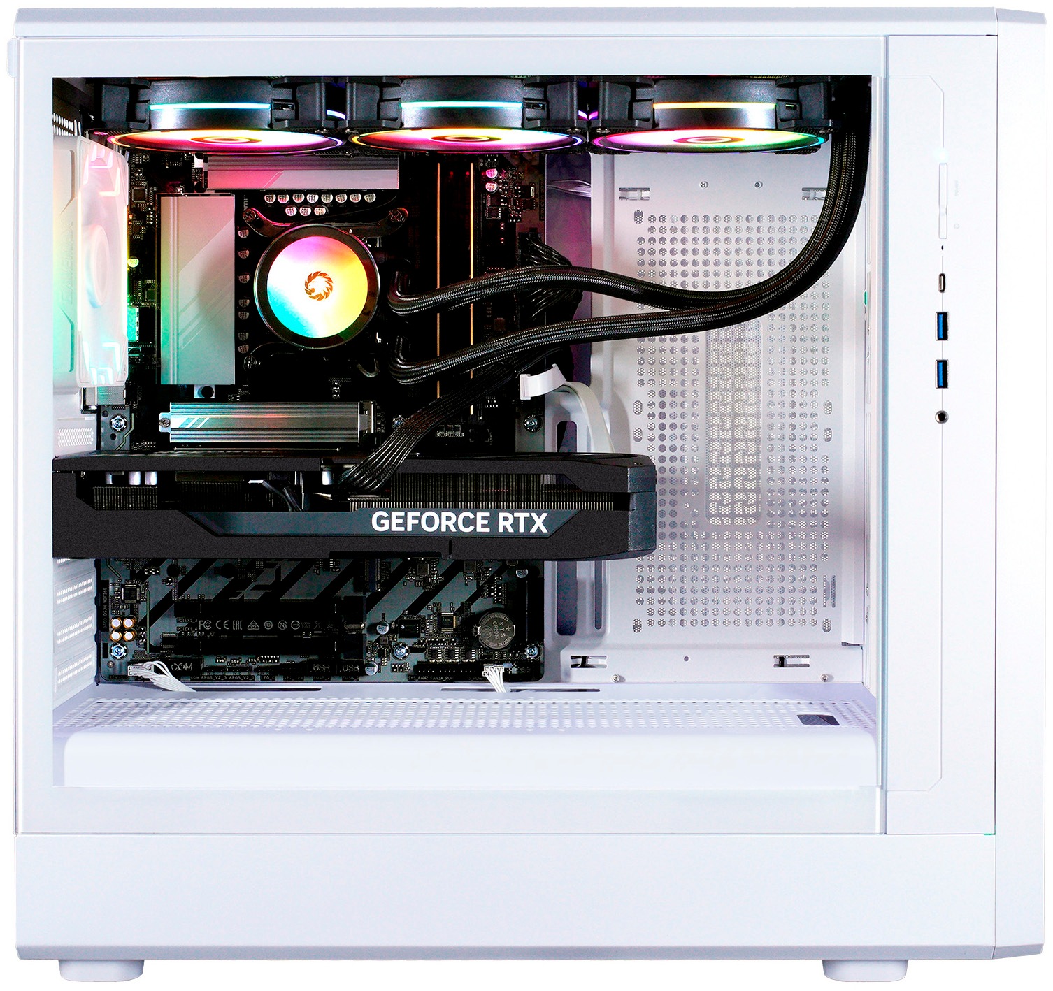 GAMEMAX Gaming-PC-Komplettsystem »GigaDeal CLAW WH 2801 AMD Ryzen 5 7500F 32GB DDR5 1TB SSD RTX 5060Ti« 32 ″ AMD Ryzen 5 GeForce RTX™ 5060 Ti 32 GB RAM 1.000 GB SSD Windows 11, DDR5 RAM + Gigabyte GS32QCA LED-Monitor Curved, 80 cm 32"