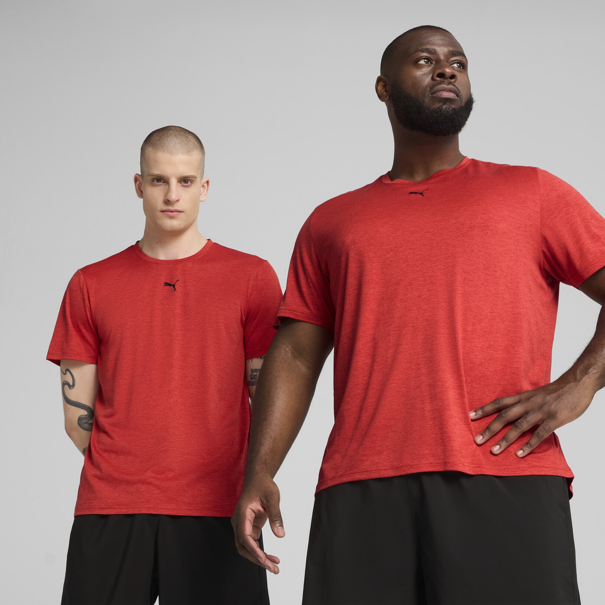 PUMA Trainingsshirt »TAD ESSENTIALS Meliertes T-Shirt mit Cat Logo Herren«