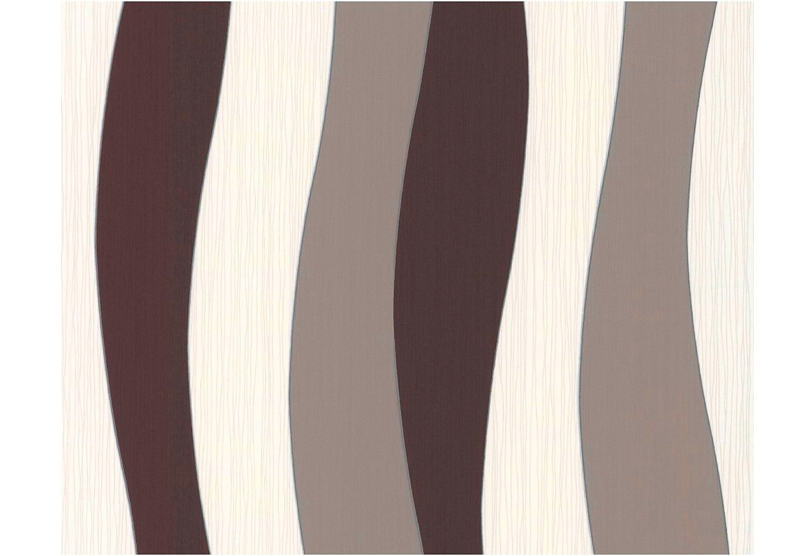 Daniel Hechter Vliestapete "Streifentapete", Streifen-gestreift, Streifen Tapete Modern Welle Grau Weß Strukturiert