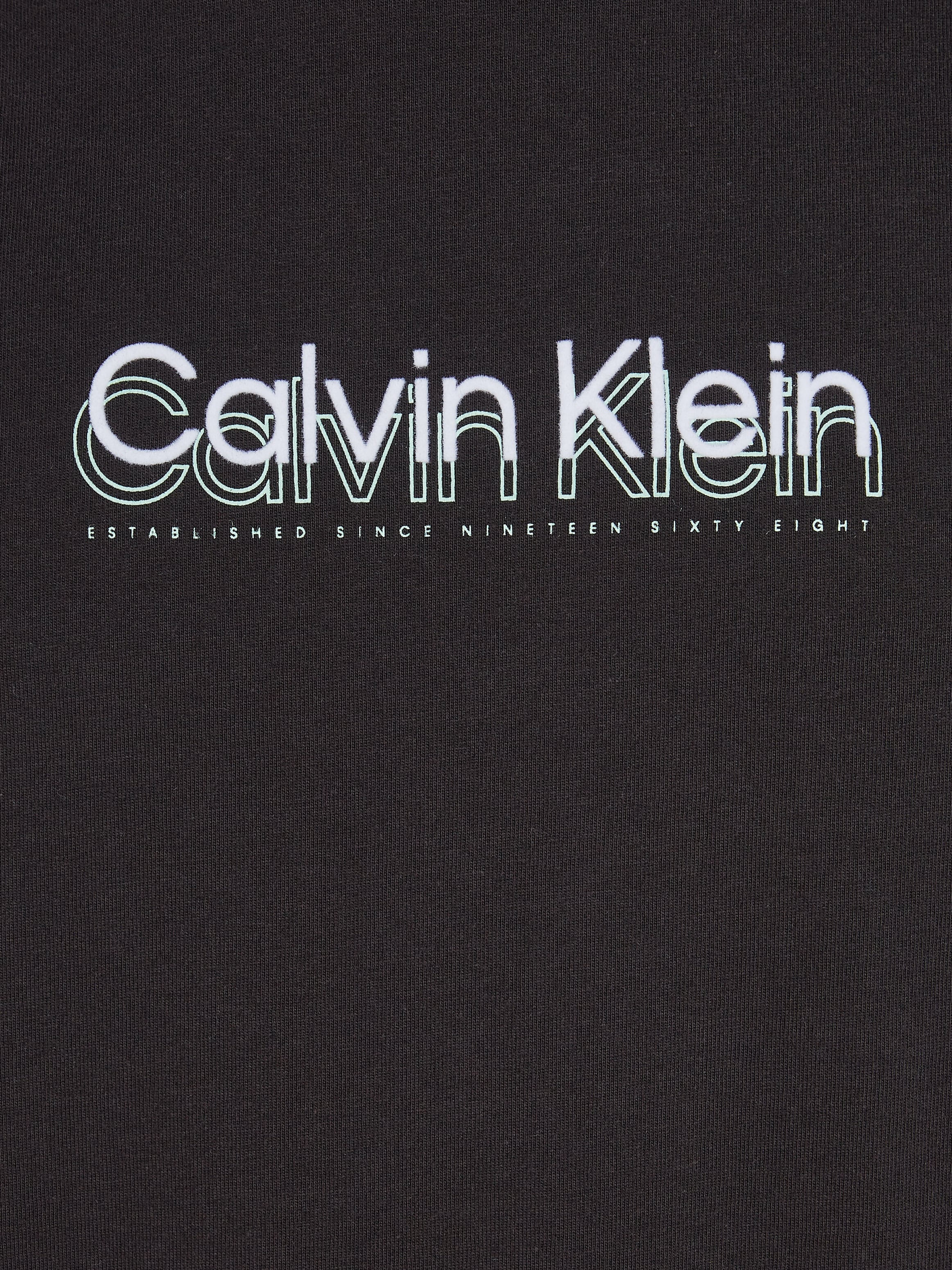 Calvin Klein T-Shirt »FLOCK LOGO T-SHIRT« mit Logoschriftzug