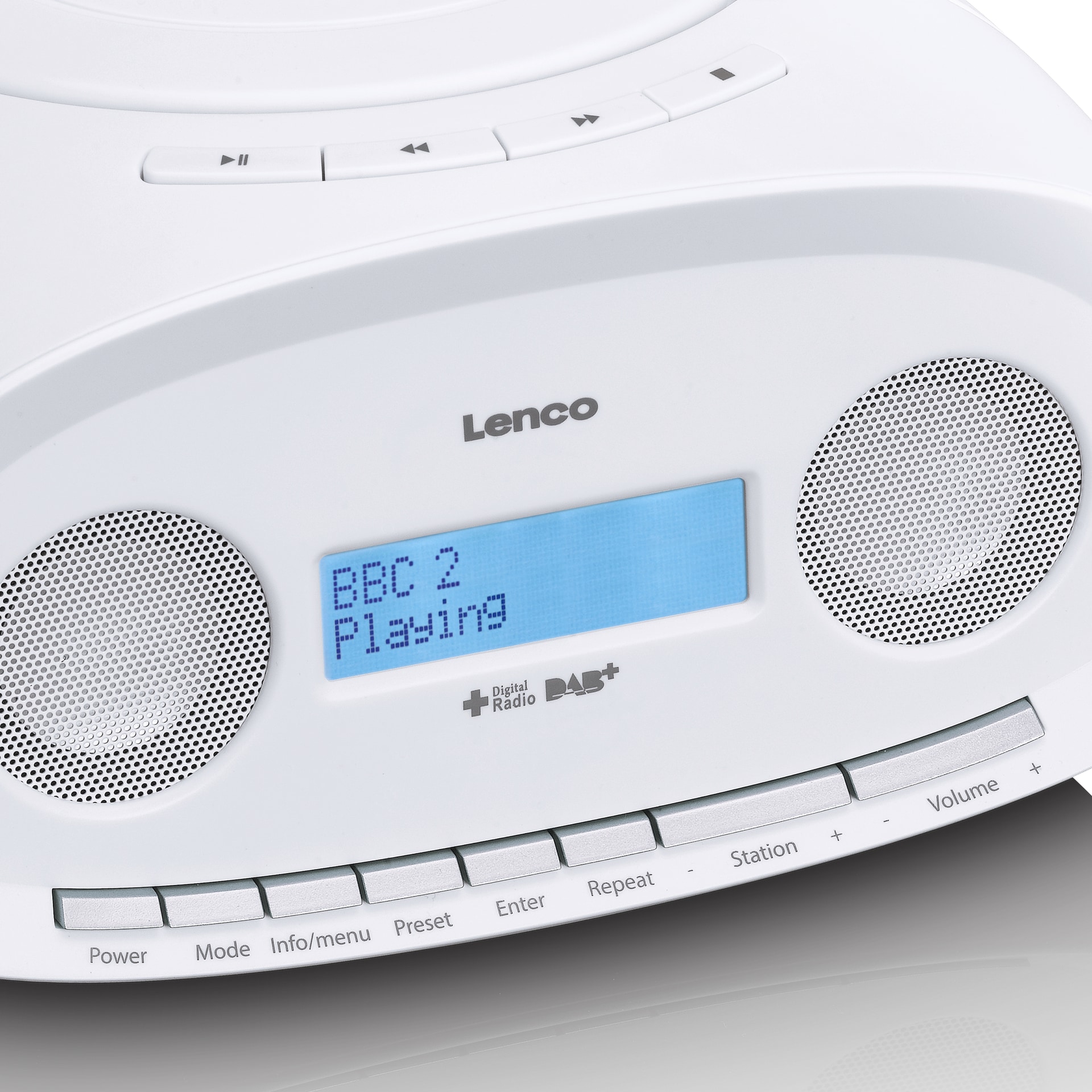 Lenco Radio »Lenco SCD-69WH DAB Radio Boombox CD Player, Weiß«