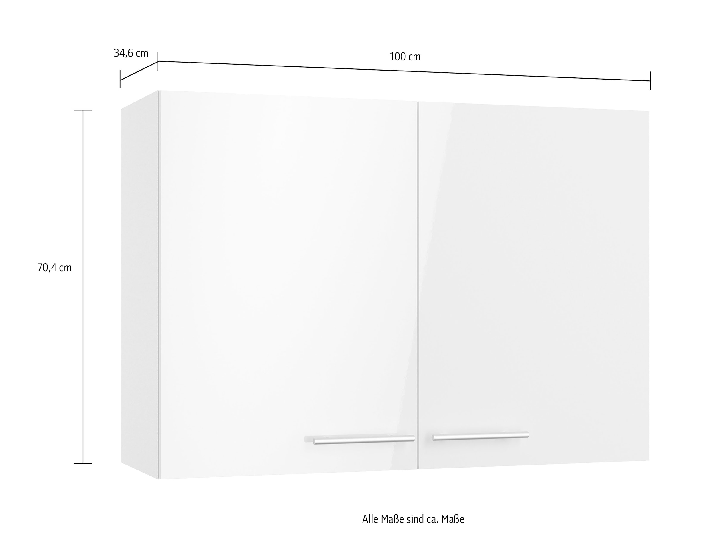 OPTIFIT Hängeschrank, Breite 4 Einlegeböden 100 kaufen cm, | BAUR Türen, 2