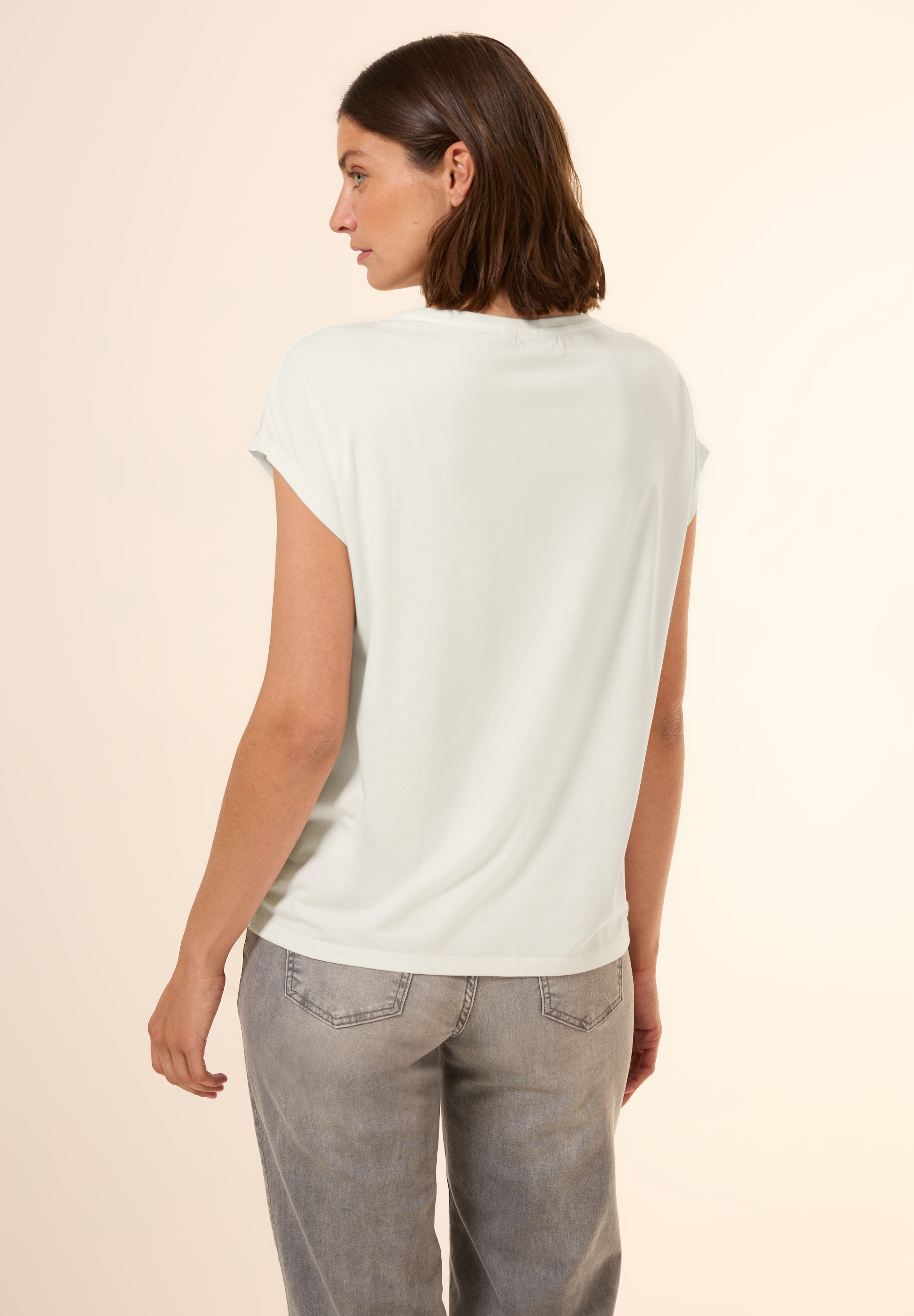 Cecil T-Shirt, aus softem Materialmix günstig online kaufen