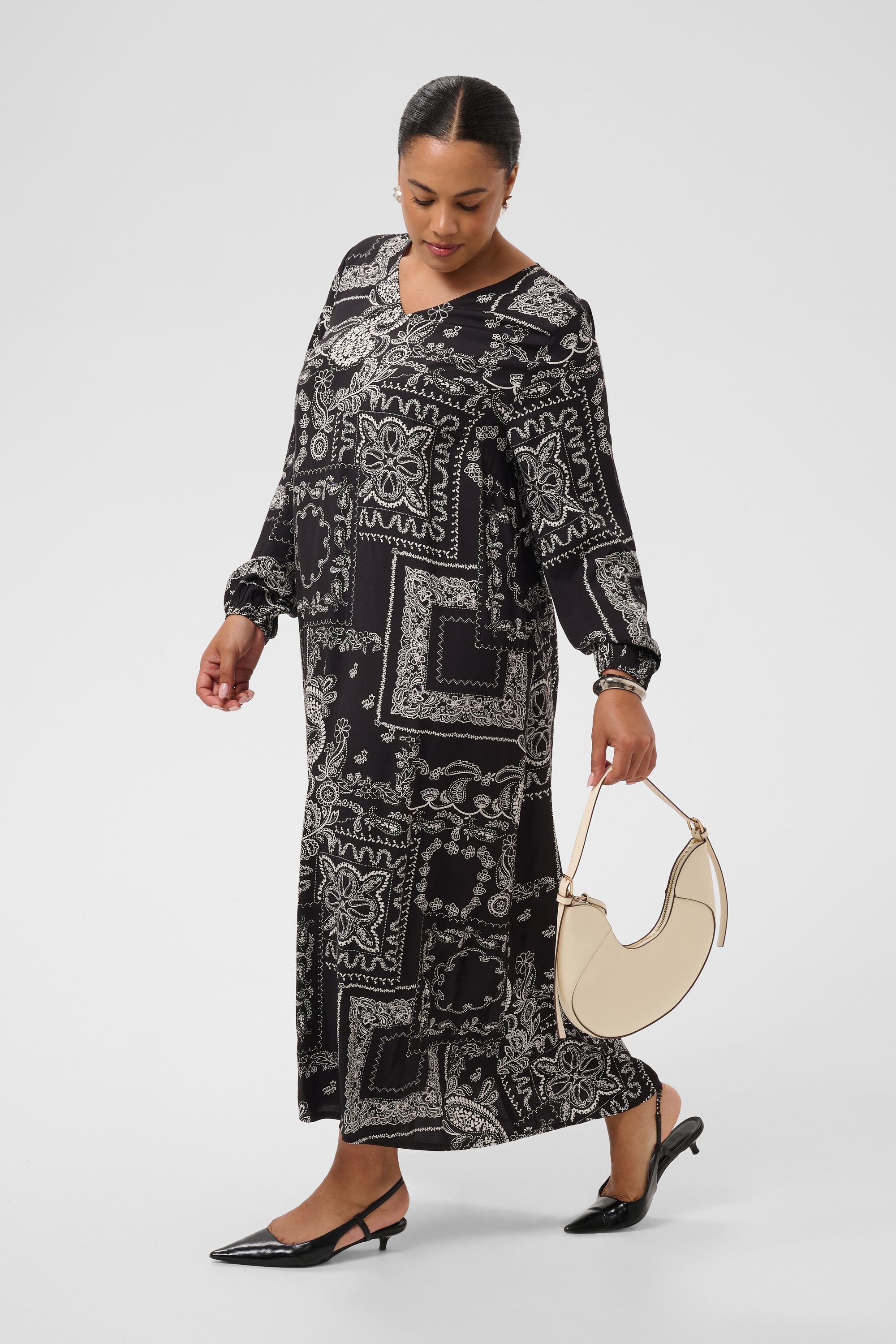 KAFFE Curve Midikleid »Damen Kleid KCgardia«