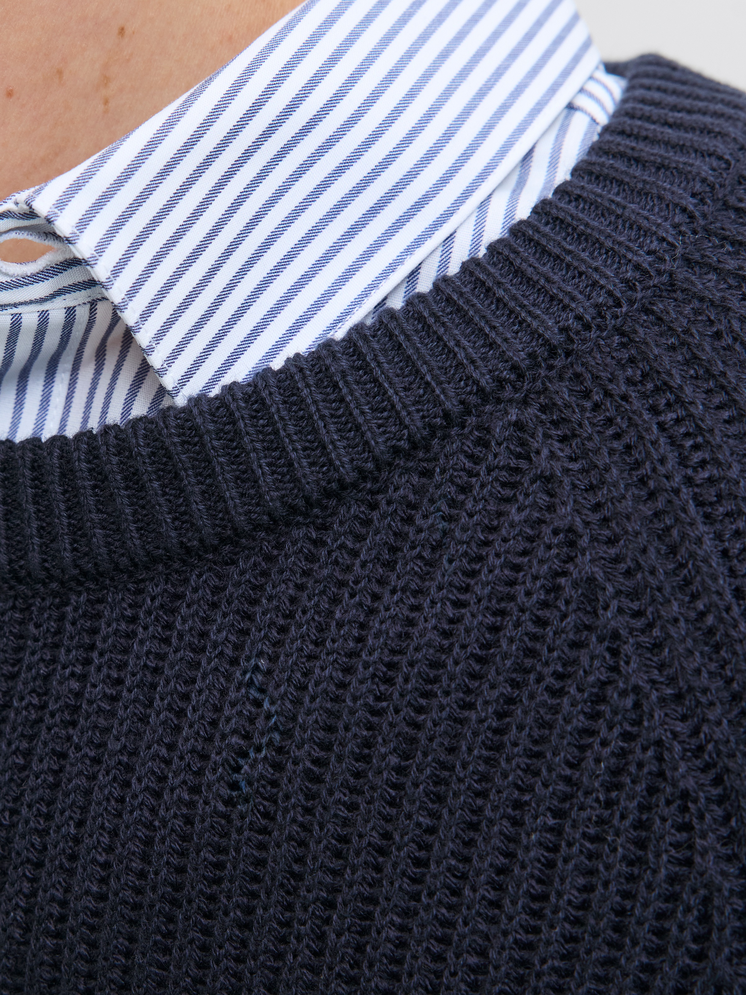 Jack & Jones PlusSize Strickpullover "JJPANNEL KNIT CREW NECK AW25 PLS" günstig online kaufen