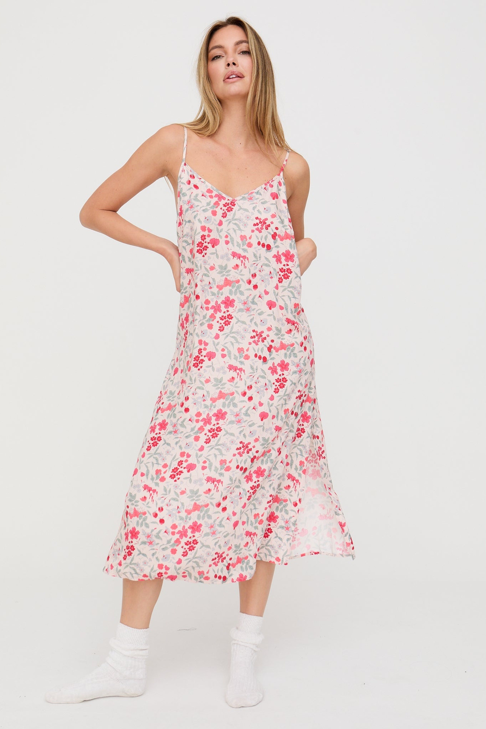 Lily and Lionel Schlafanzug »Rosie V-Neck Jasmine Print Nightie Damen«