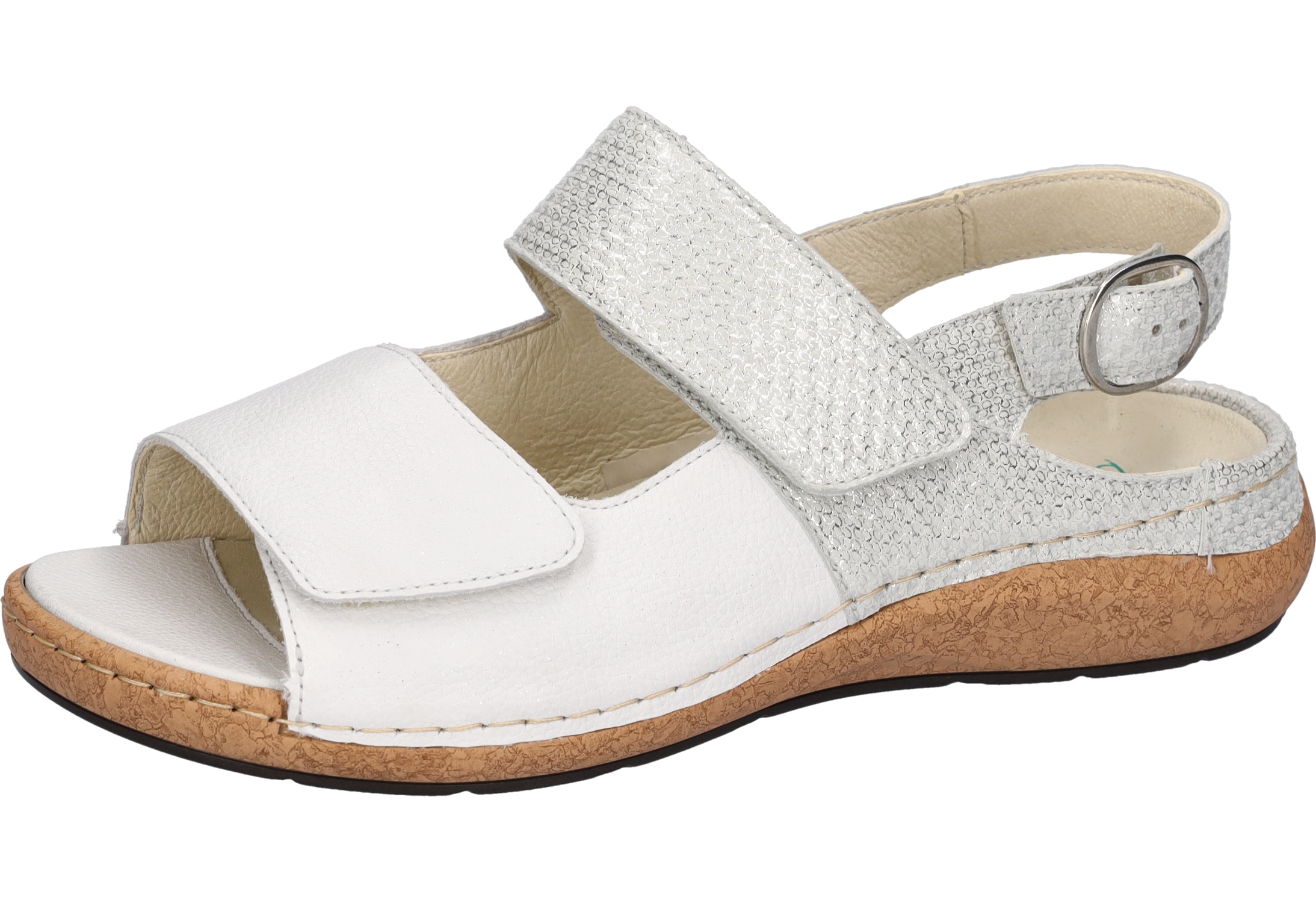 Waldläufer Sandale "K-HELIETT" Sommerschuh, Keilsandalette, Metallic-Look, günstig online kaufen
