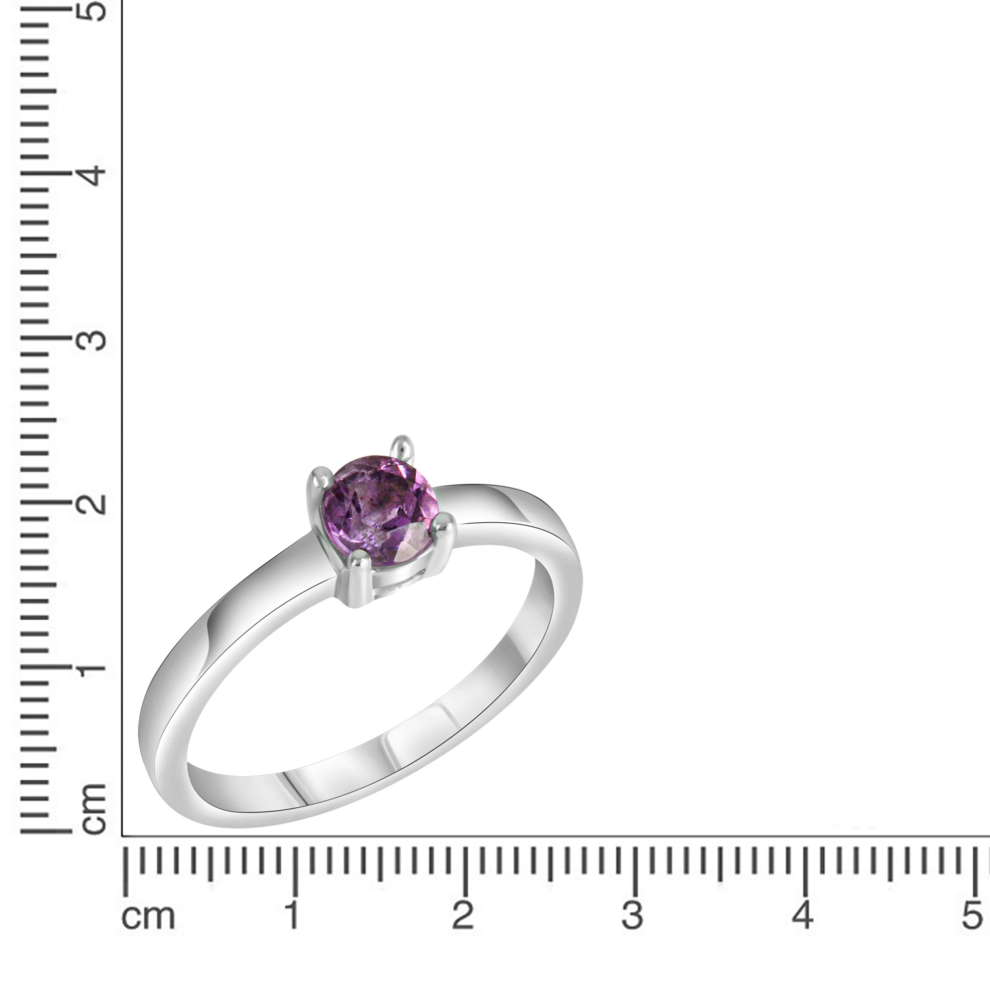 Vivance Fingerring »925-Sterling Silber rhodiniert Amethyst«