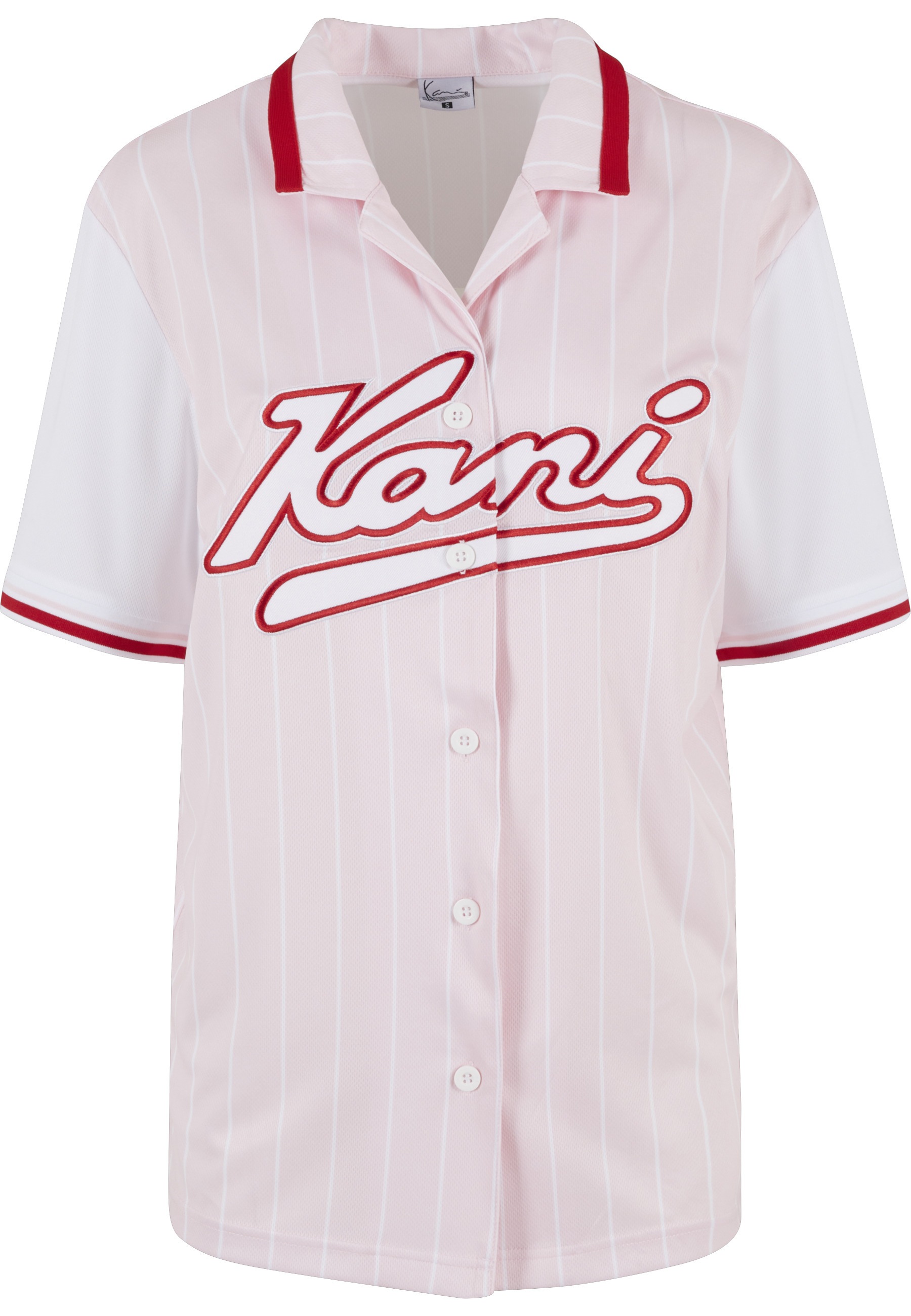 Karl Kani Karohemd "Karl Kani Damen KW223-045-1 Varsity Stripe Baseball Shirt" 1 Stk.