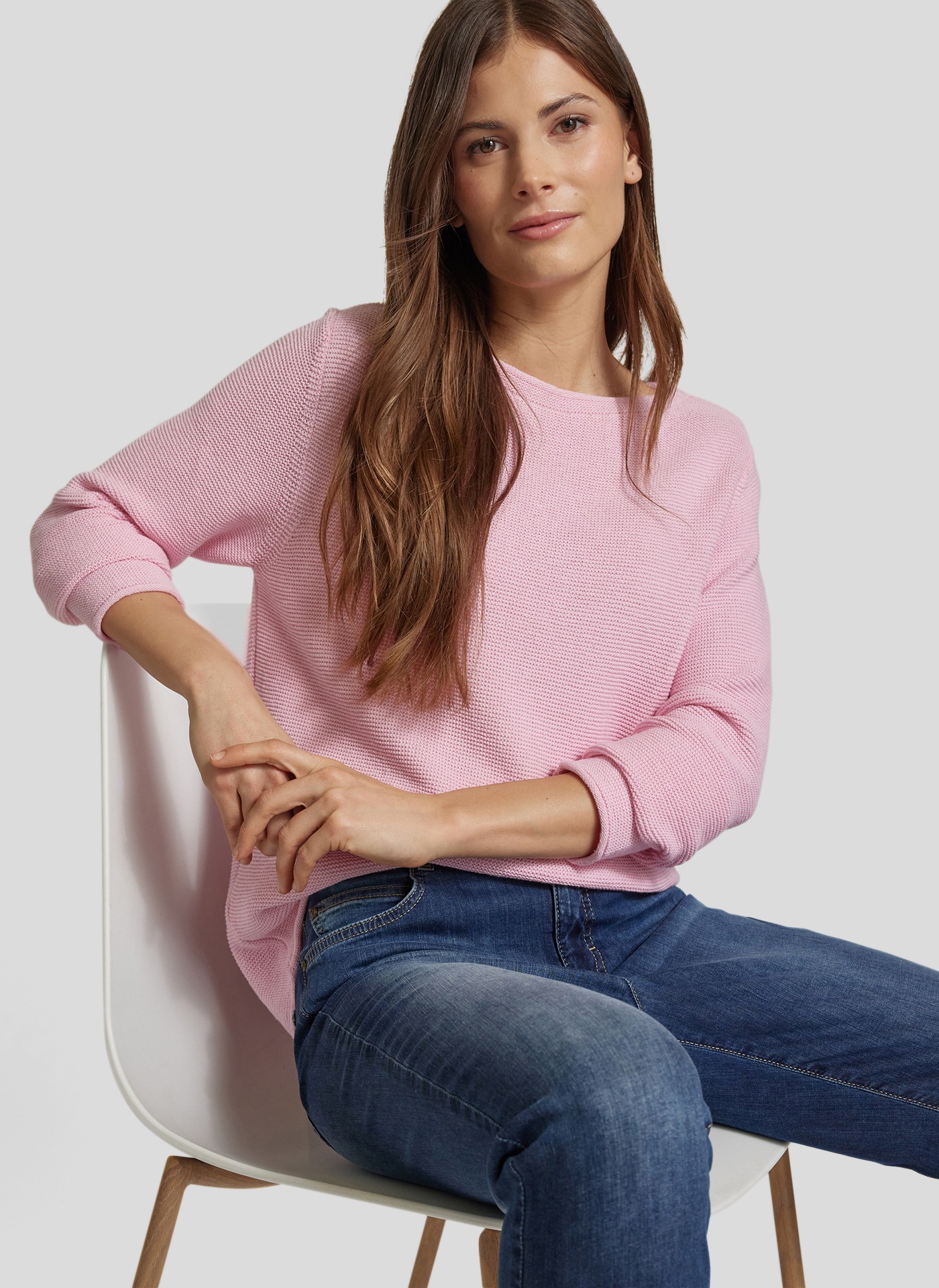 Rabe Rundhalspullover in Struktur-Optik günstig online kaufen