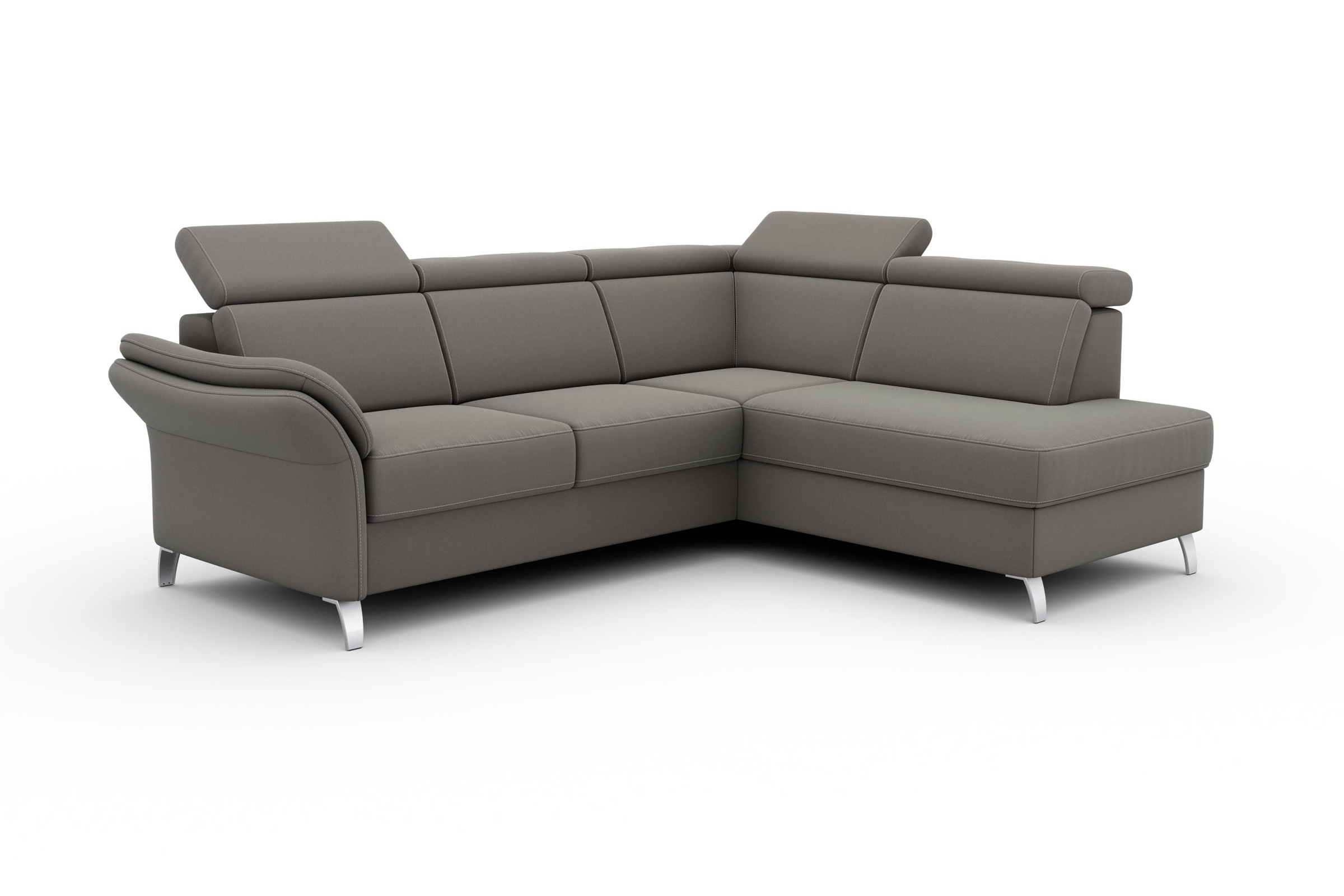 sit&more Ecksofa »Vincenzo L-Form« inklusive Kopfteilverstellung, wahlweise mit Bettfunktion, Bettkasten