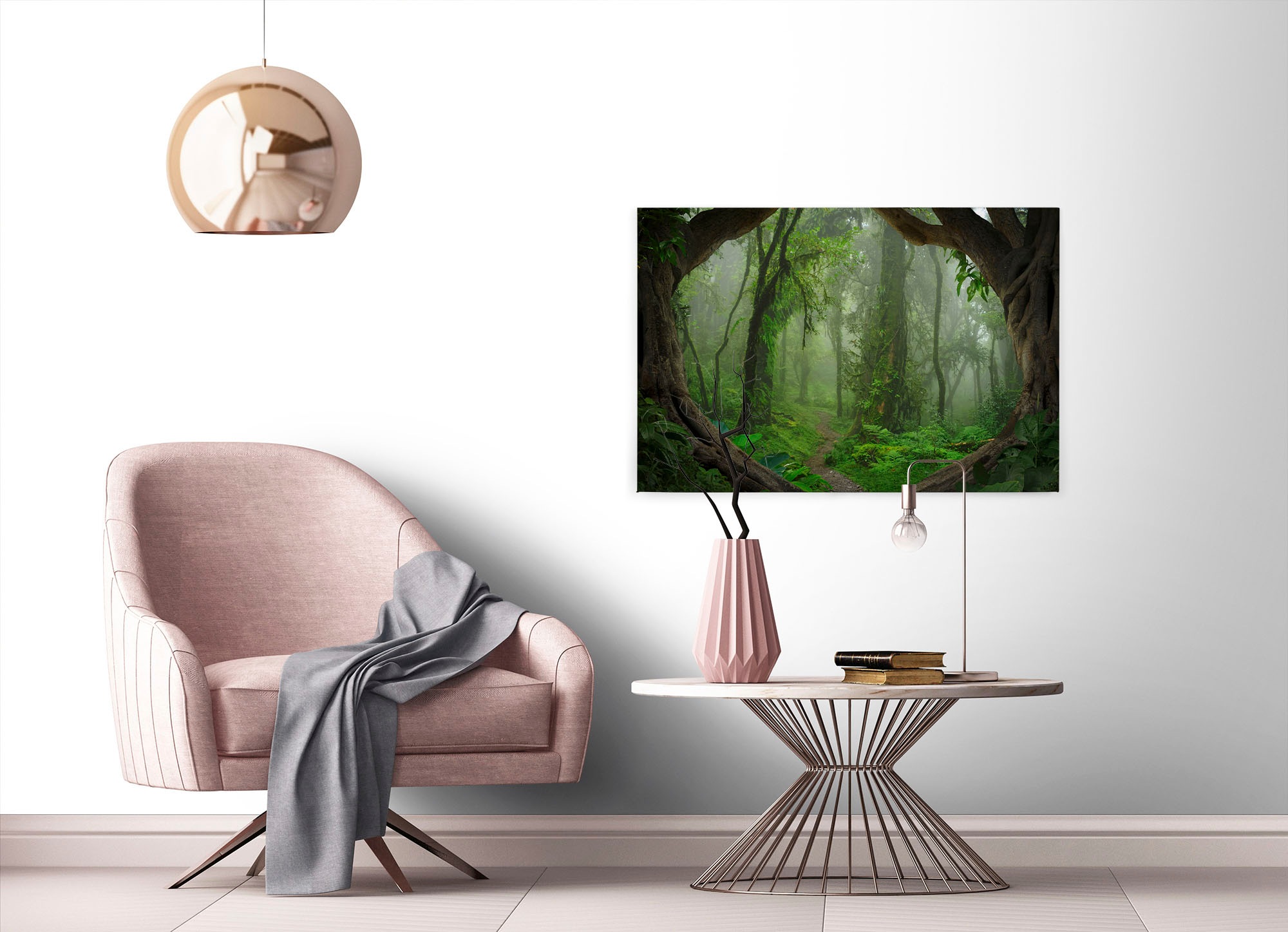A.S. Création Leinwandbild »Tropical Forest«, Kunst-Gemälde-Kinder, (1 St.), Tropischer Wald Keilrahmen Natur Leinwand-Bild Wohnzimmer modern Wand
