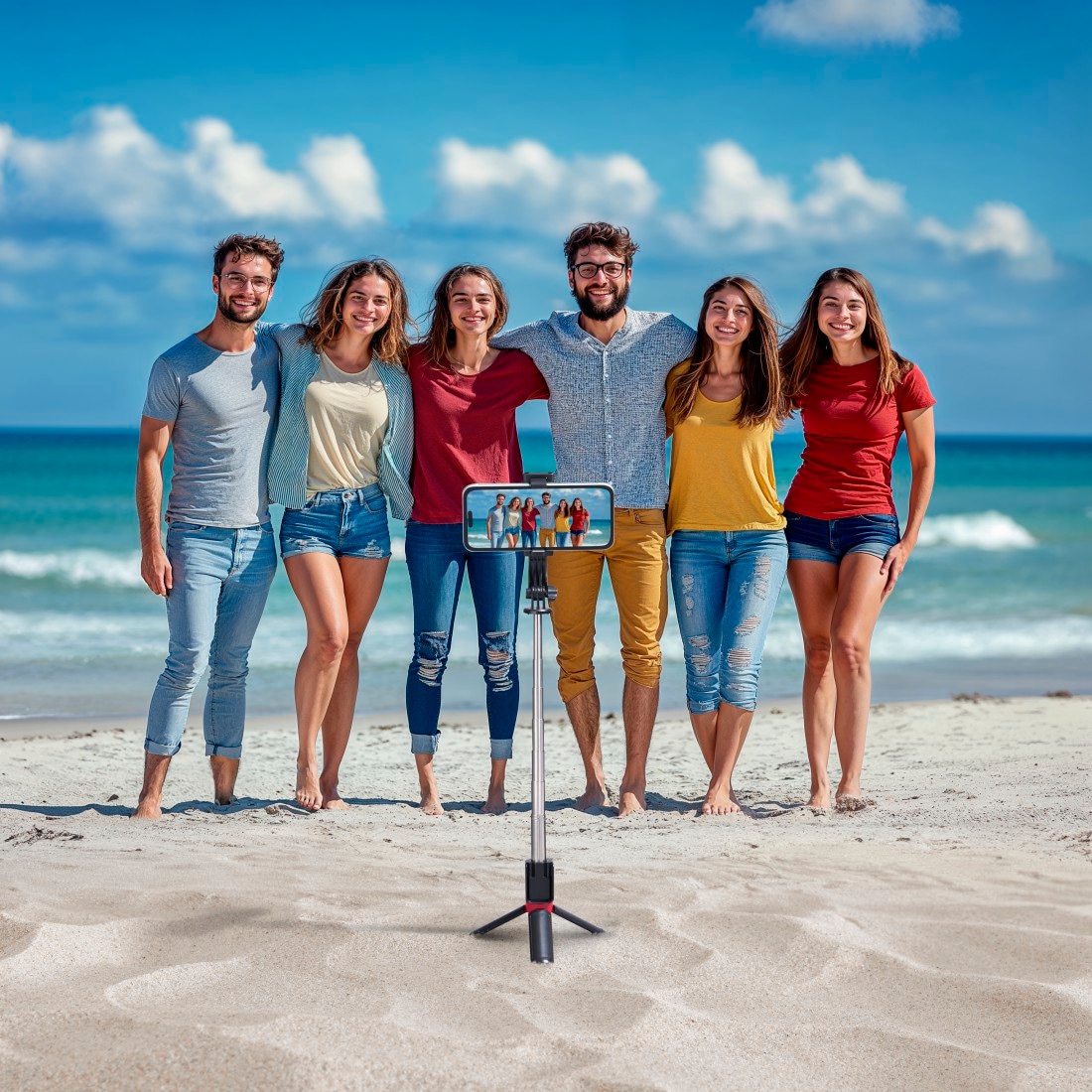 Hama Selfie-Stick »Handystativ höhenverstellbar 23 bis 70 cm,«, 2 in 1, Stativ und Selfiestick