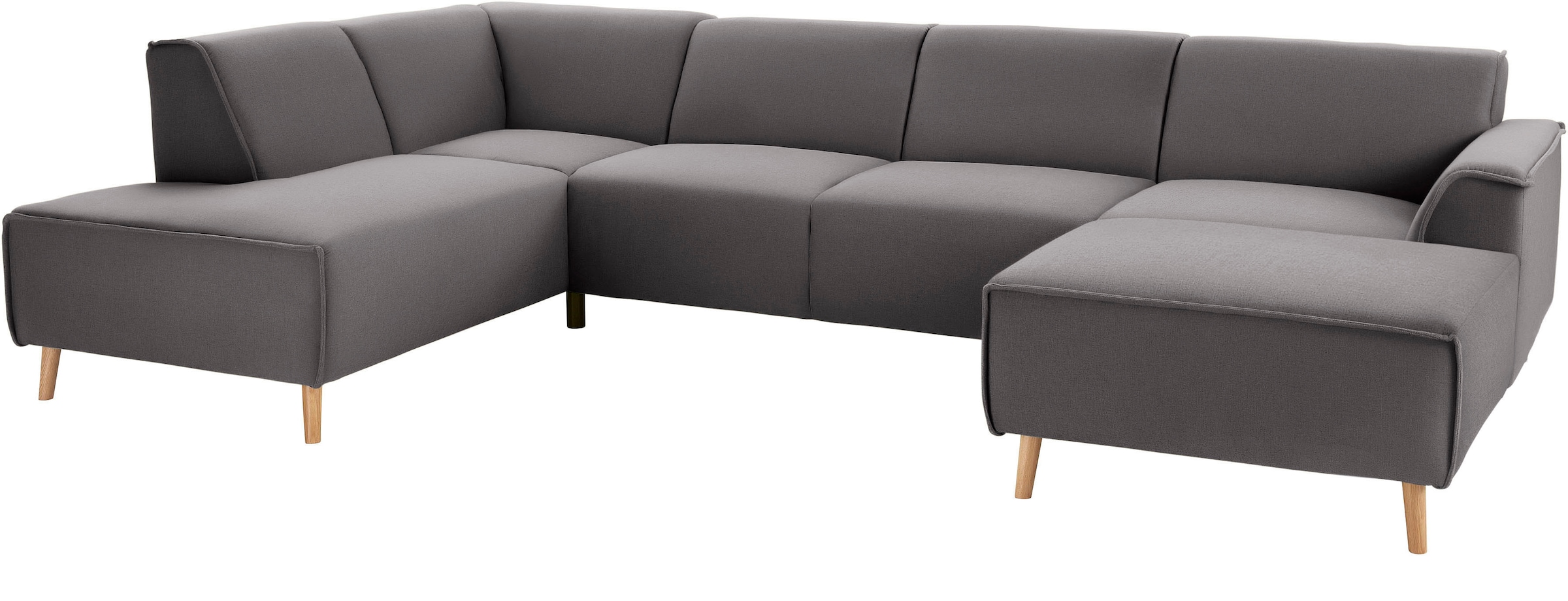 andas Wohnlandschaft »Janek U-Form«, mit Federkern und Keder in scandinavischem Design