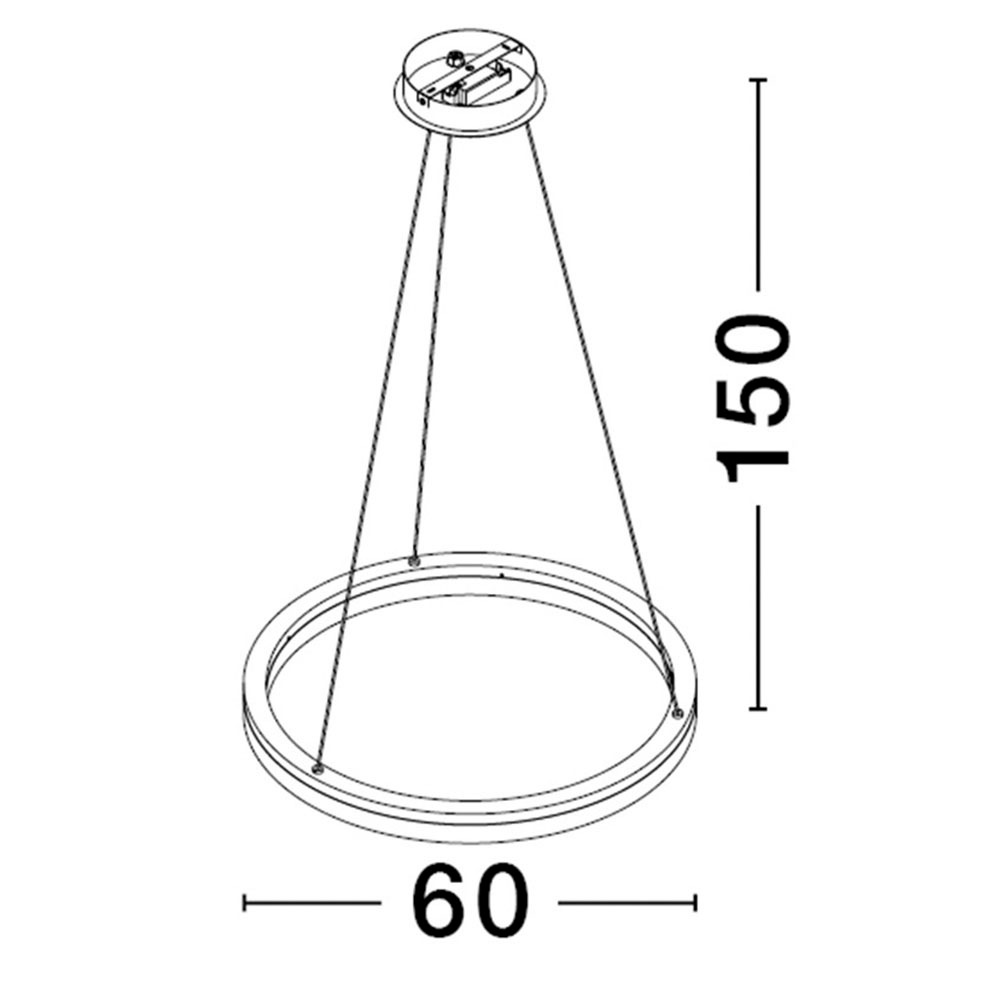 Nova Luce Pendelleuchte »LONELA« LED-Modul 1 Stk. Warmweiß
