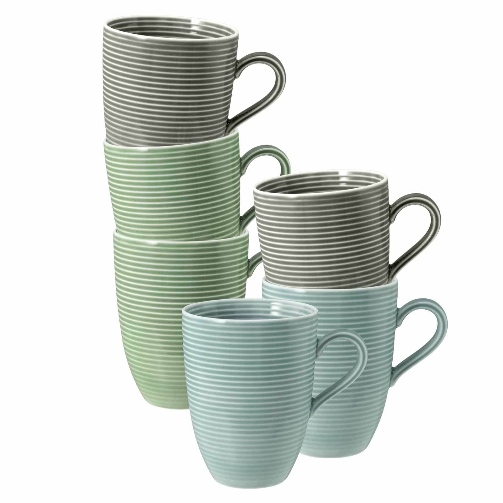SELTMANN WEIDEN Becher "Kaffeebecher Beat Color Glaze 350 ml 6er Set bunt", bunt, Trinkgefäße