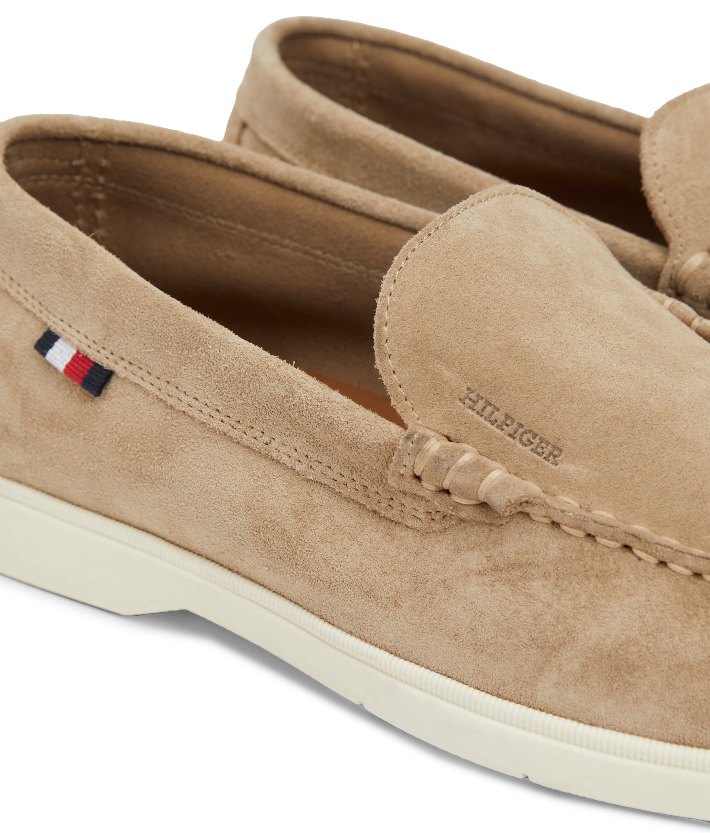 Tommy Hilfiger Slipper "HILFIGER CASUAL SUEDE LOAFER", Businessmode, Schlup günstig online kaufen