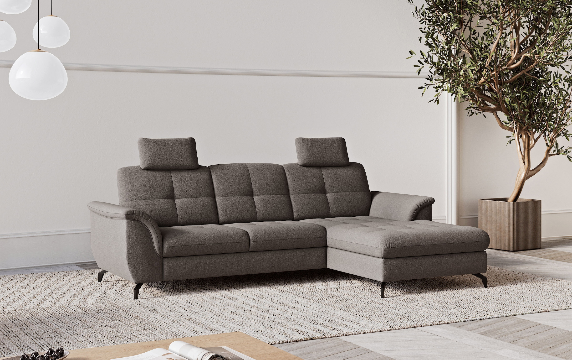 sit&more Ecksofa "Zora" wahlweise mit Schlaffunktion und Bettkasten