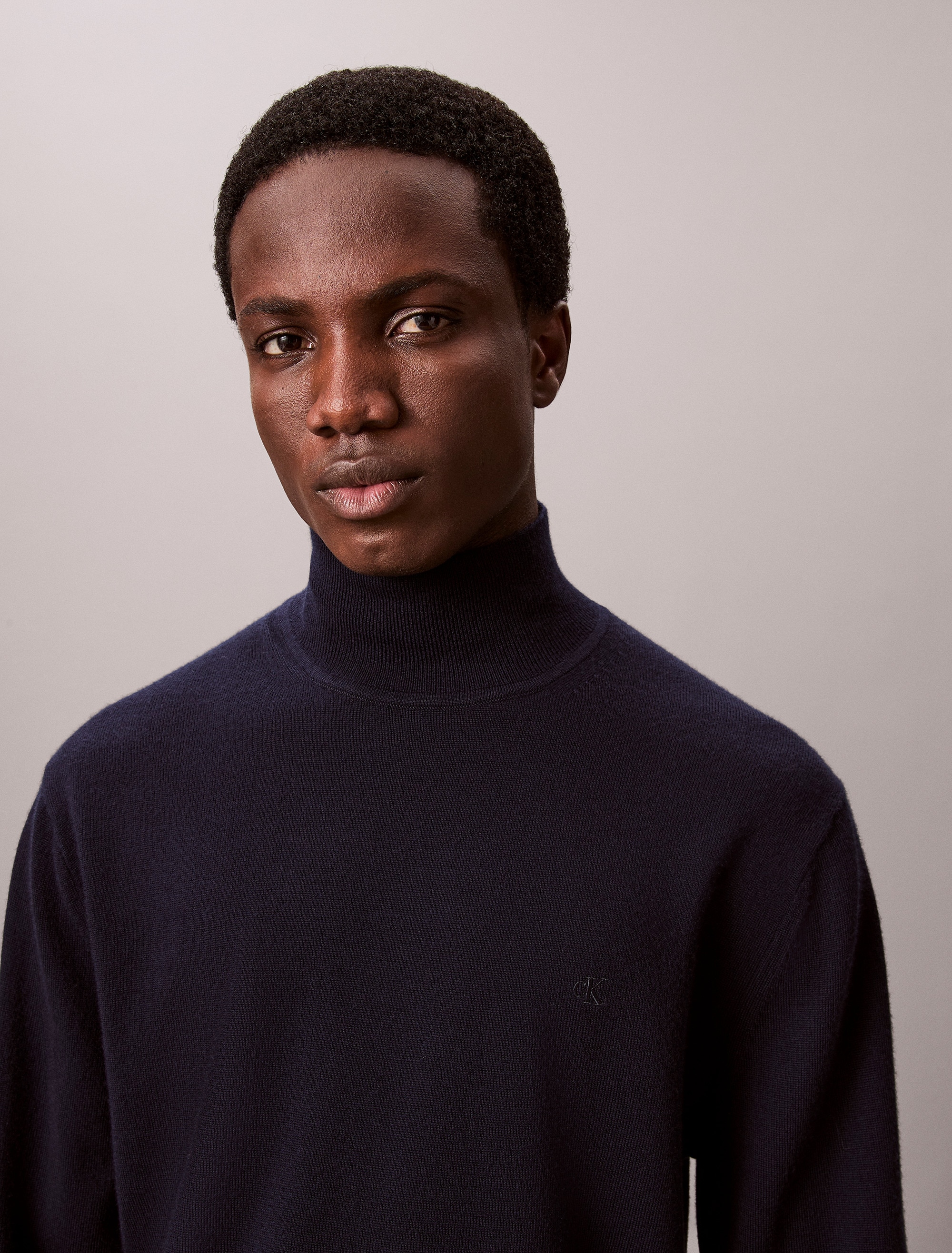 Calvin Klein Stehkragenpullover »LS MERINO MOCK NECK SWTR 14GG«, Mit Rundhalsausschnitt, regular fit