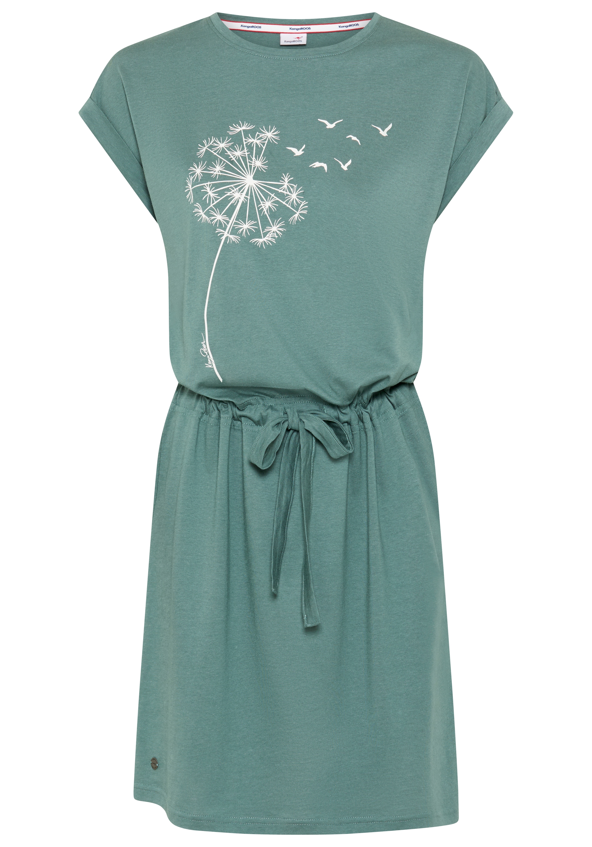 KangaROOS Shirtkleid figurumspielendes Kleid, für Casualmode und Streetwear, Kurzarm