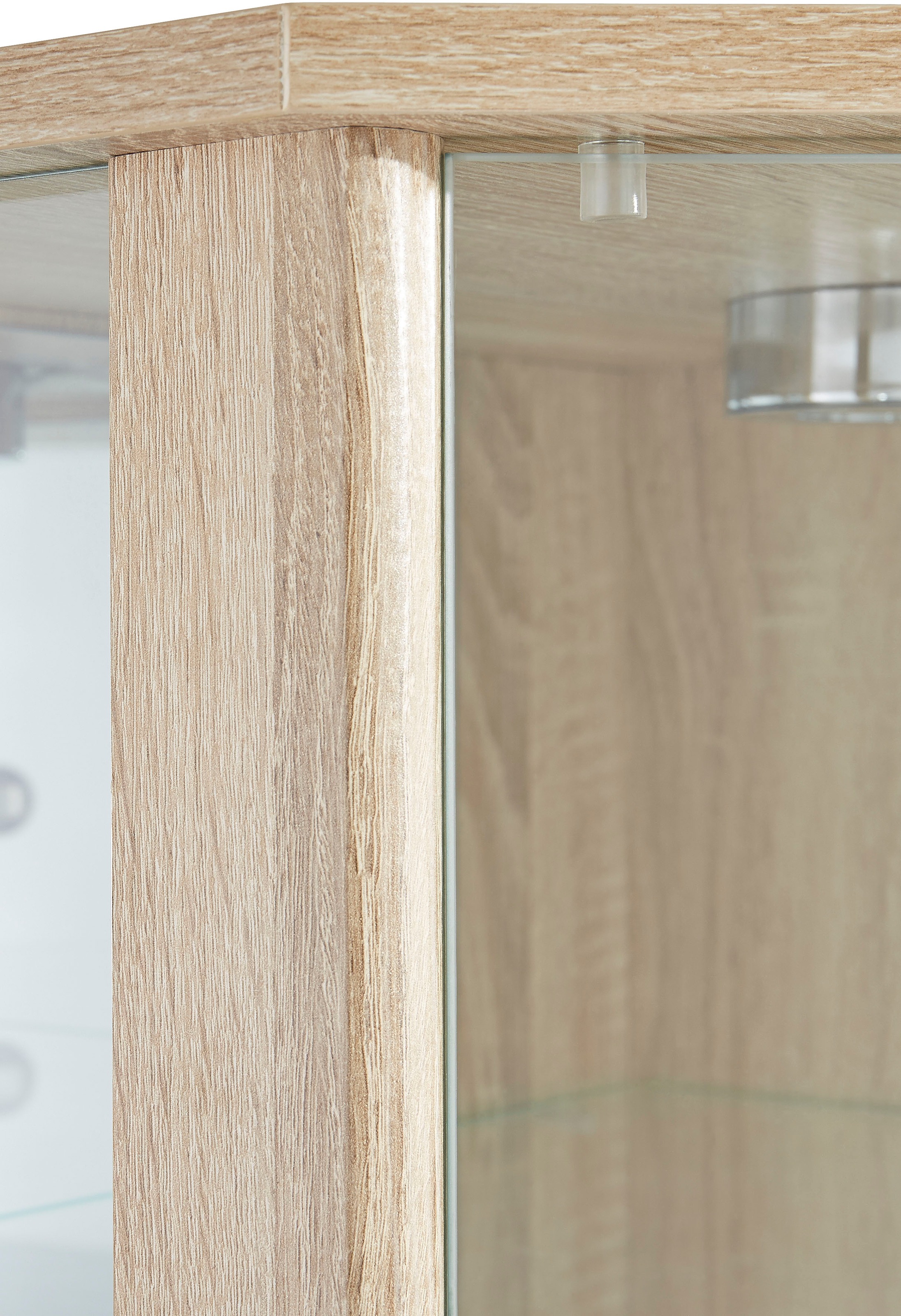 fif möbel Eckvitrine »TRIO Höhe ca. 172 cm, ink. Beleuchtung« Eckvitrine/Glasvitrine 1x Glastür, perfekt für Sammler, Sammlervitrine