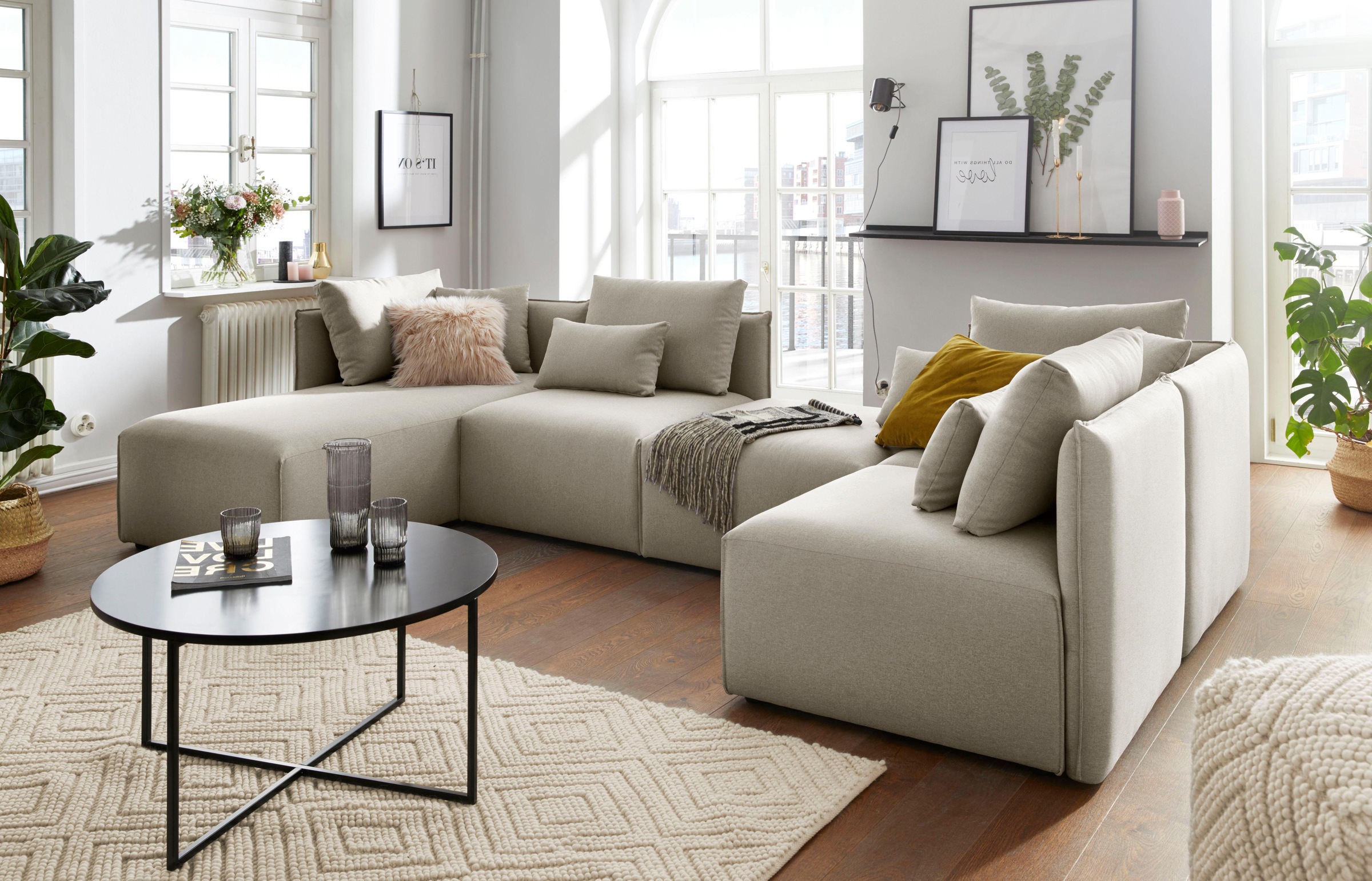 andas Wohnlandschaft "Nöre U-Form" 5 Teile, in vielen Bezugsqualitäten und günstig online kaufen