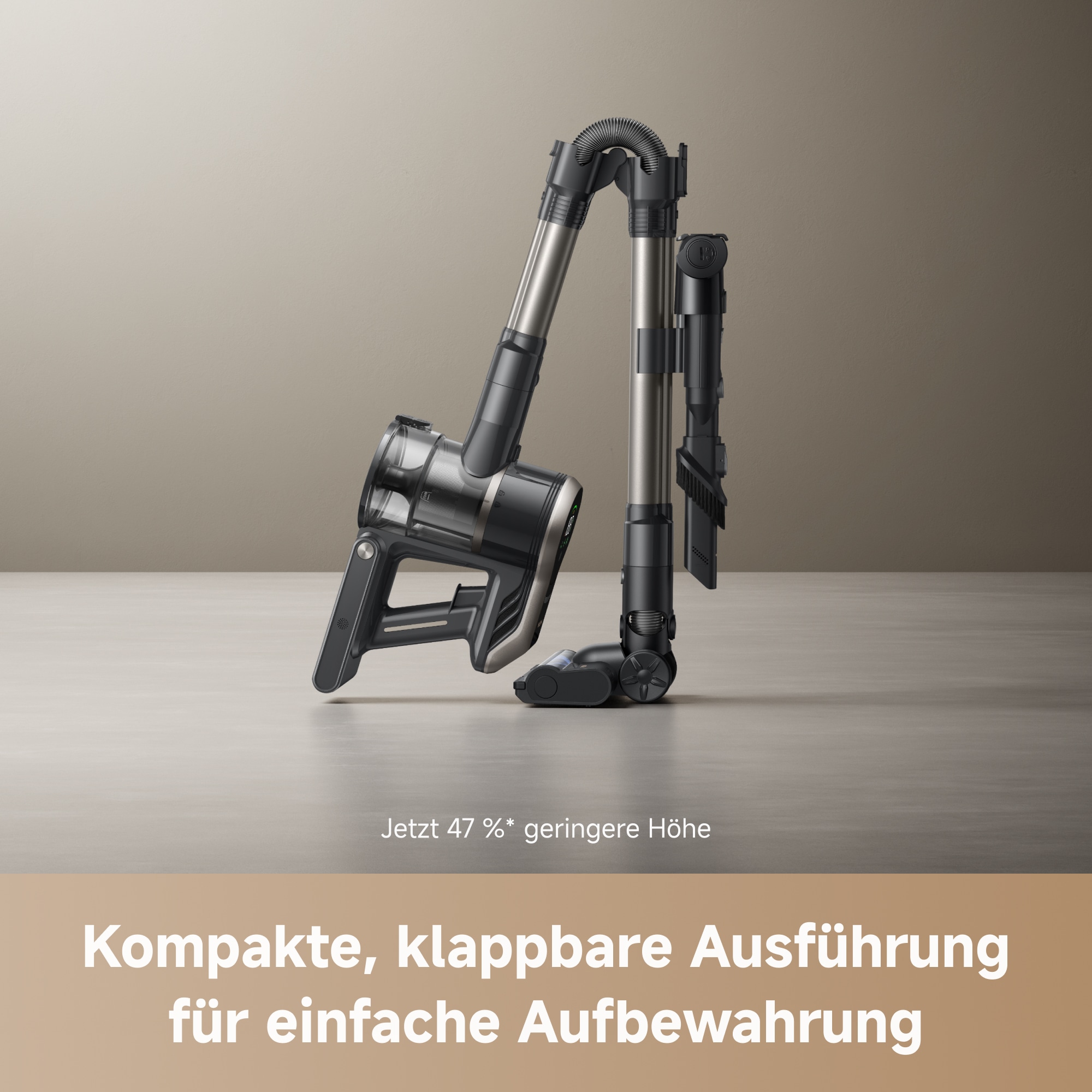 Mova Akku-Stielstaubsauger »S2; 25.000Pa Saugkraft,«, flexibles Faltrohr, vielseitige Aufsätze, Laufzeit bis 60 Min